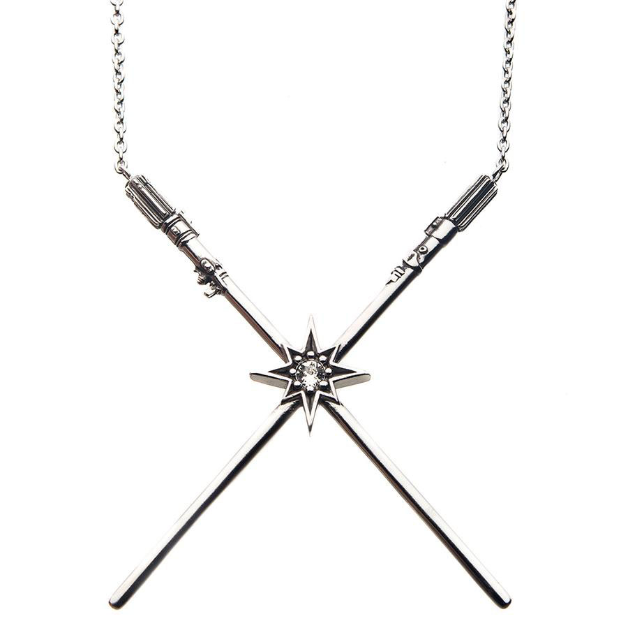 Luke Skywalker™ & Darth Vader™Crossed Lightsaber Necklace