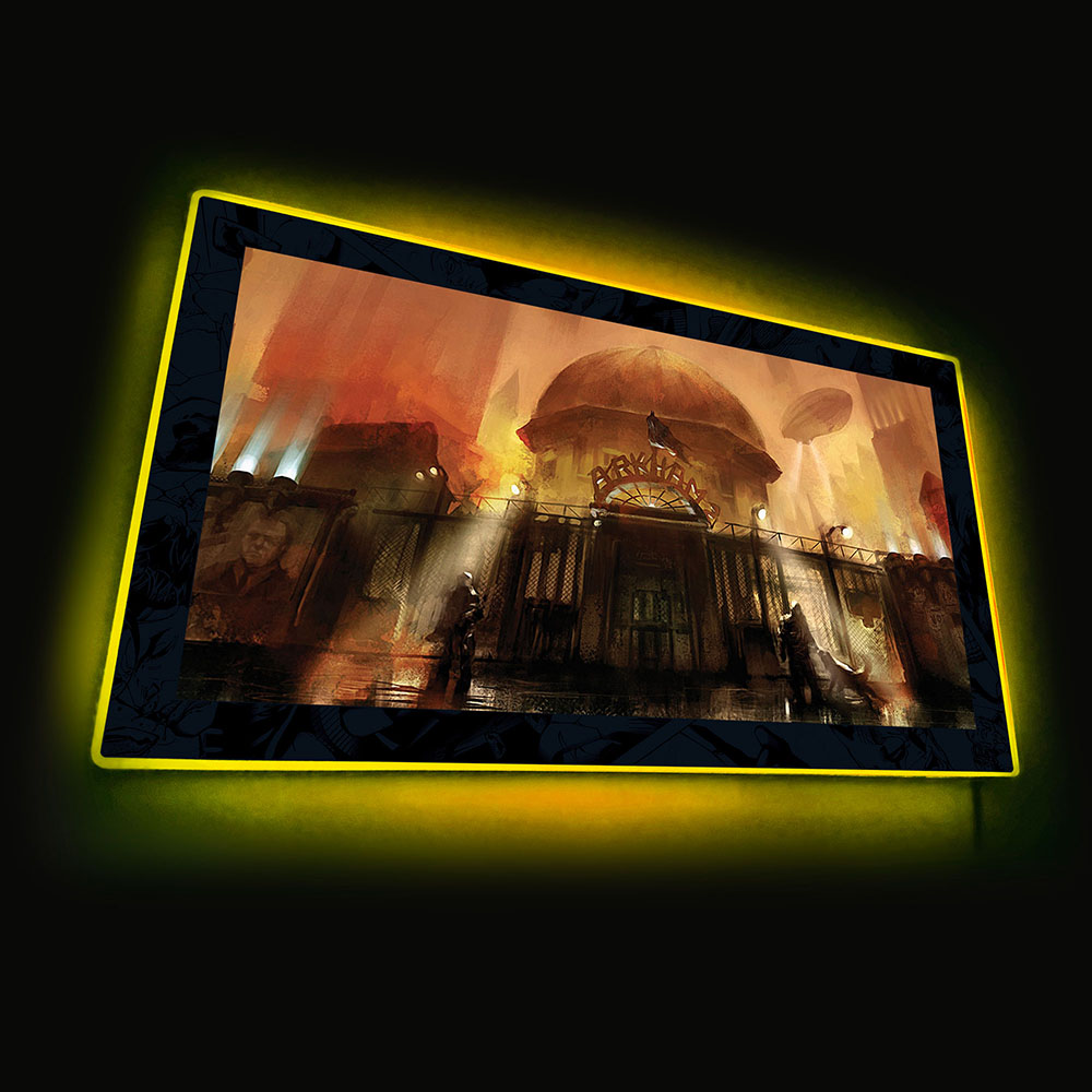 Batman Arkham Asylum Foggy Night Glow Exterior LED Mini-Poster Light