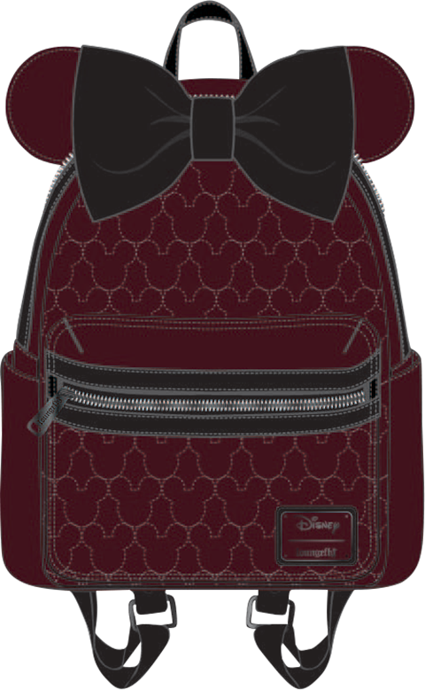 Minnie Velvet Bow Quilted Mini Backpack