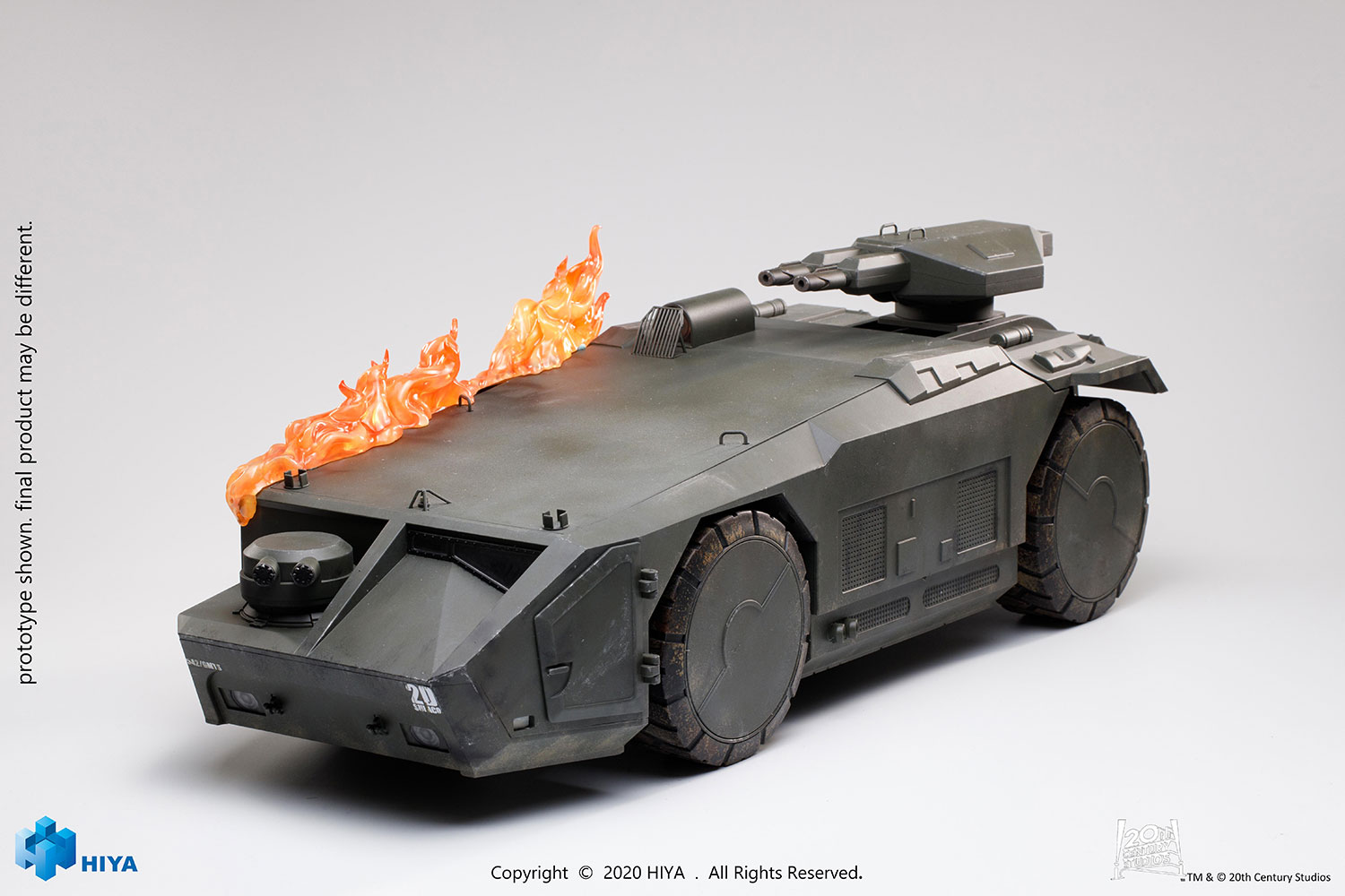 Burning Armored Personnel Carrier