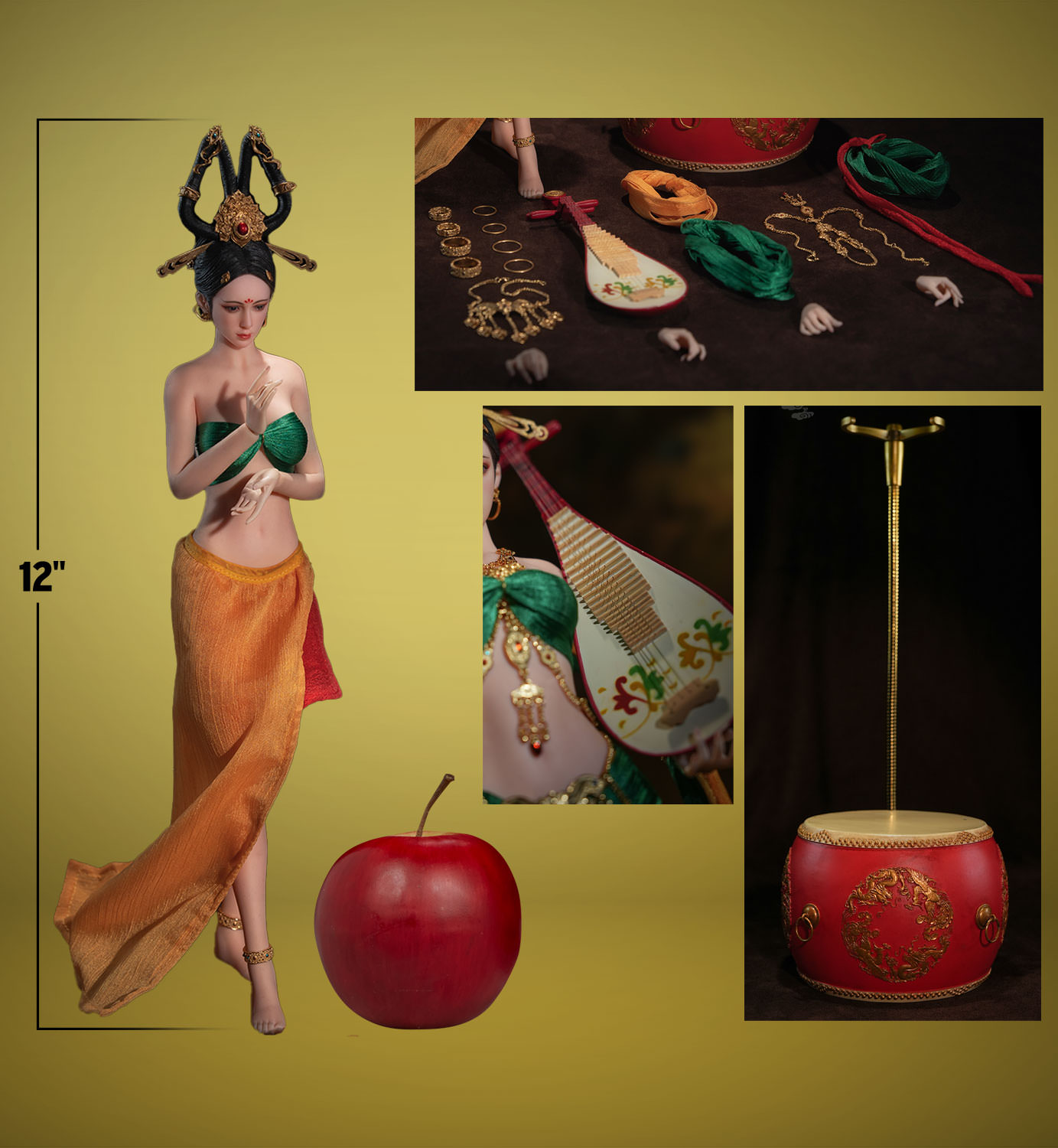 Dunhuang Music Goddess (Red)