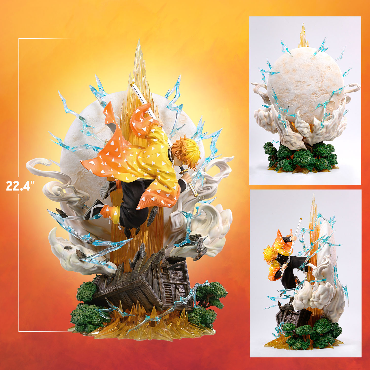 Zenitsu Agatsuma: Thunder Breathing First Form Thunderclap and Flash