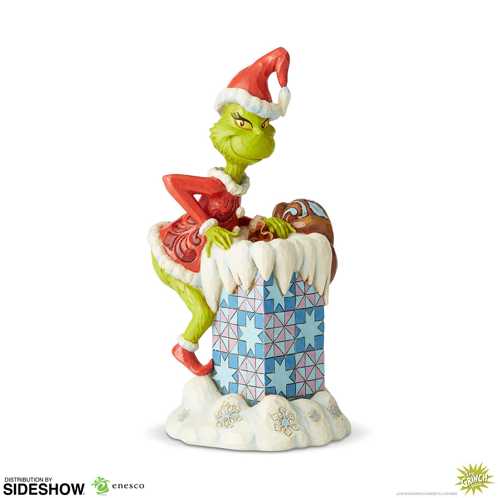 Grinch Climbing in the Chimney