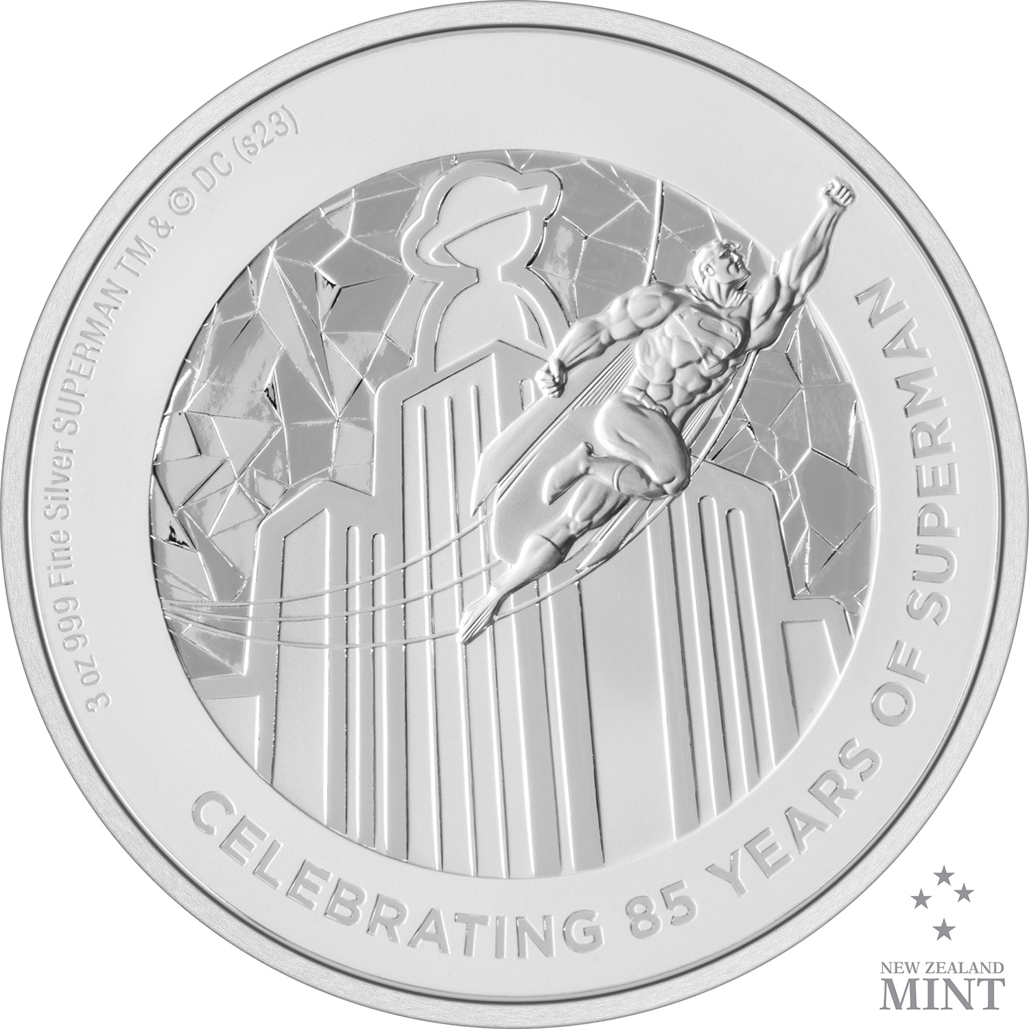 Superman 85th Anniversary 3oz Silver Coin