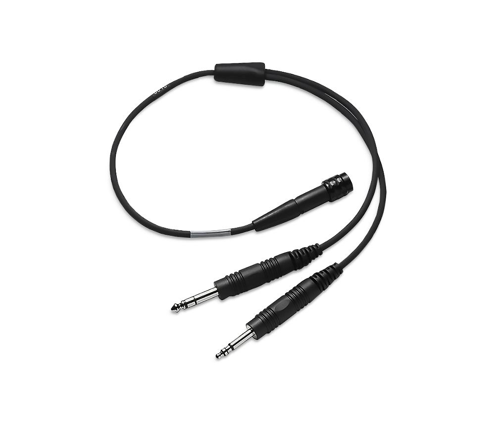 Adapter. 6 poliger LEMO-Stecker auf PJ-Zwillingsstecker