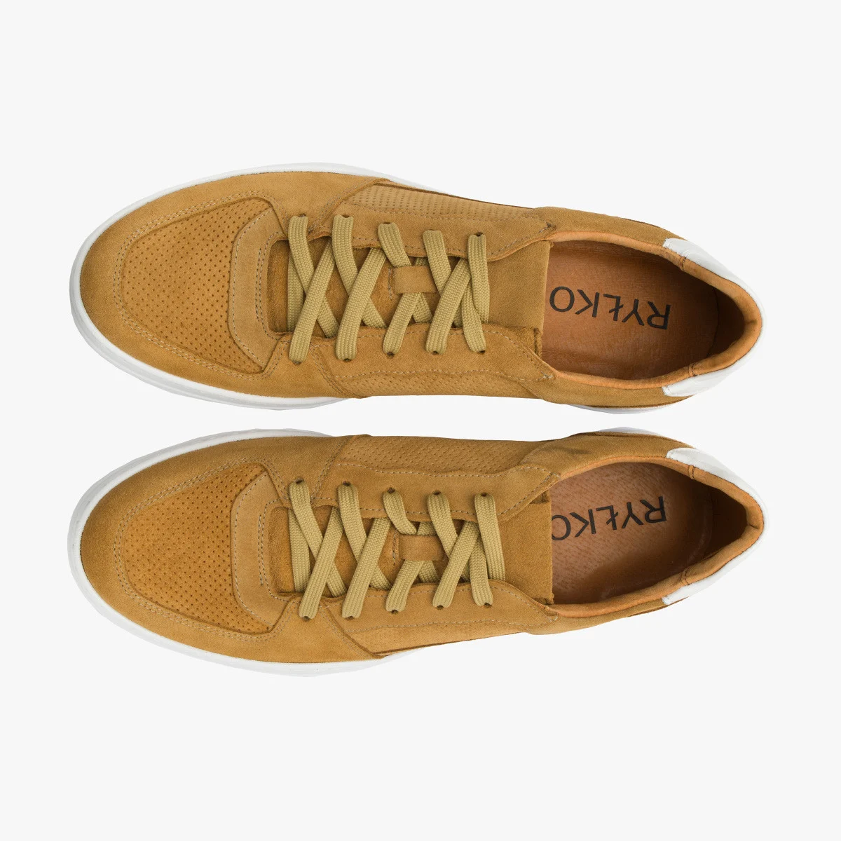 Beżowe półbuty z białą wstawką