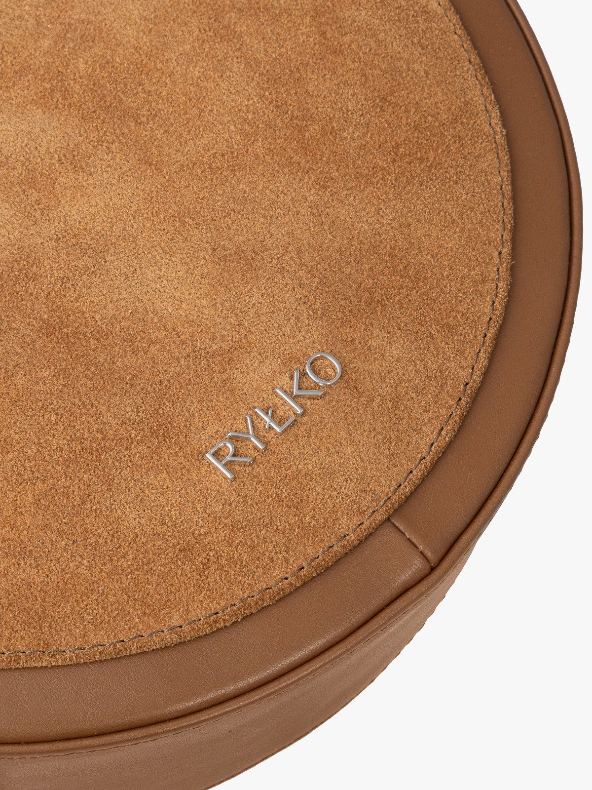 Mała ruda torebka na pasku z taśmy