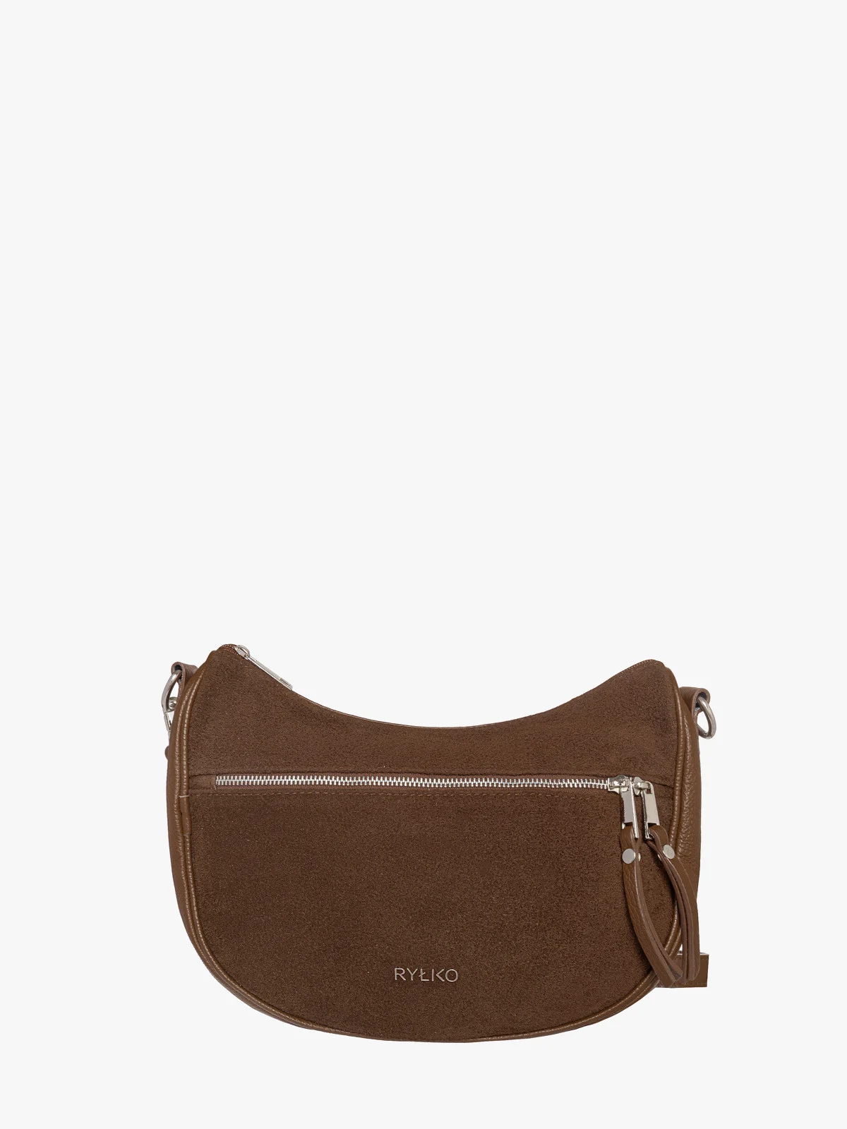 Średniej wielkości torebka listonoszka z łączonych skór