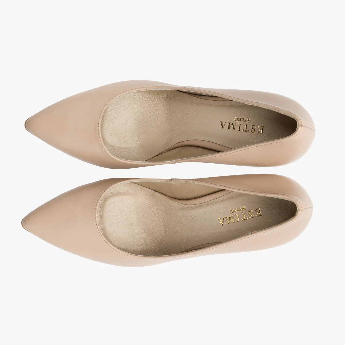 Beżowe czółenka na wysokiej szpilce