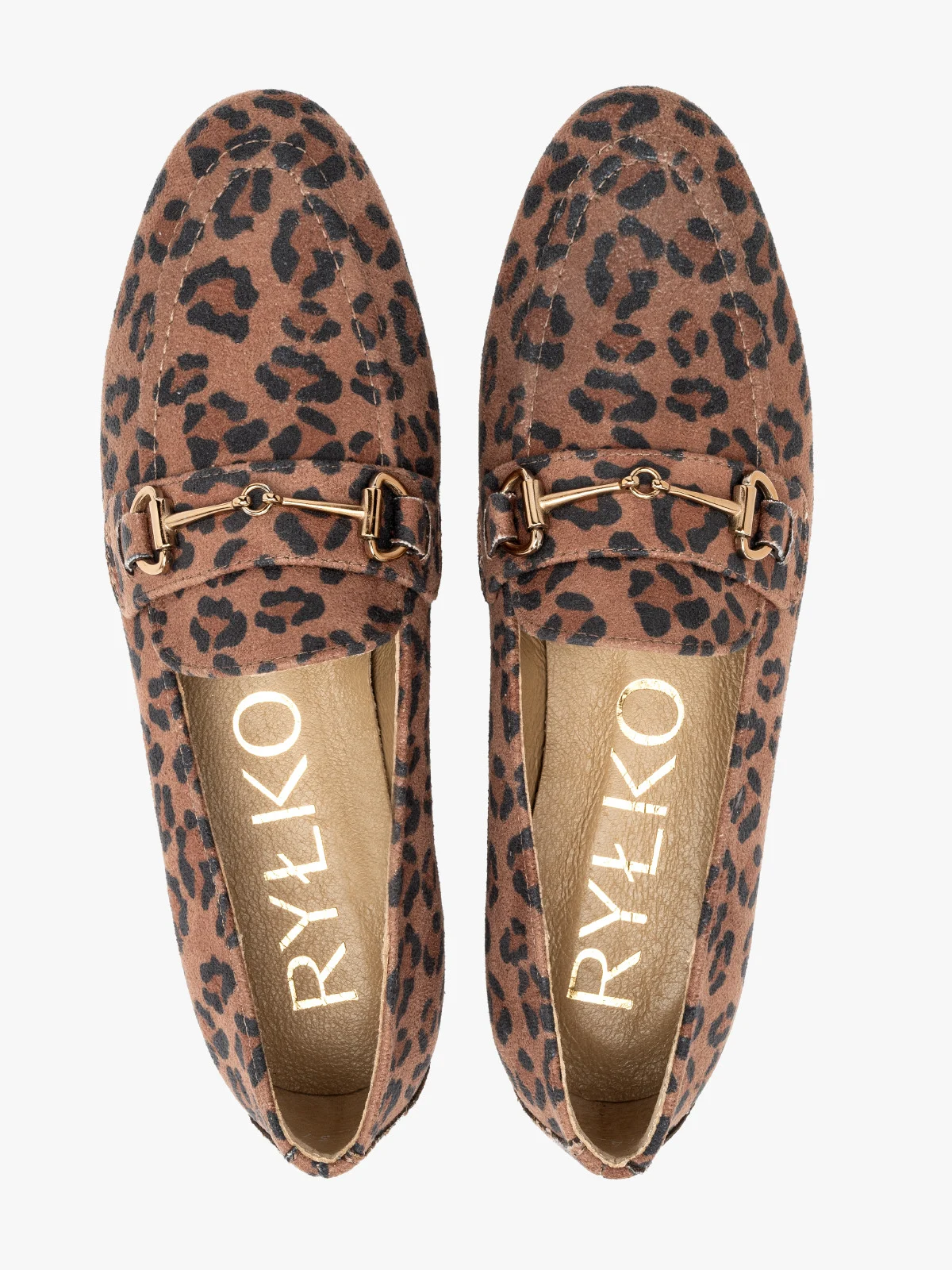 Mokasyny damskie w panterkę