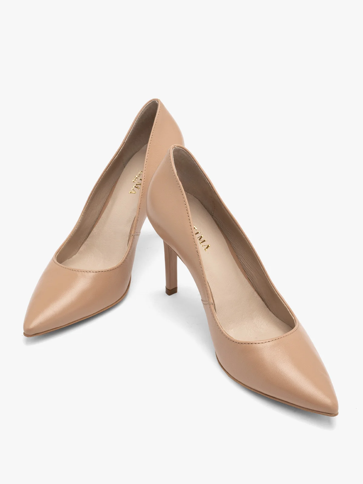 Beżowe czółenka na wysokiej szpilce