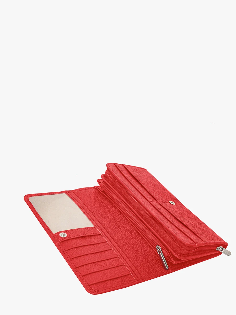 Czerwony portfel damski