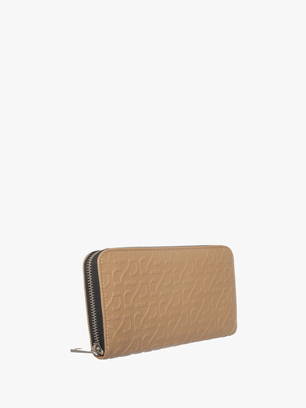 Beżowy portfel damski w ozdobne wytłoczenia