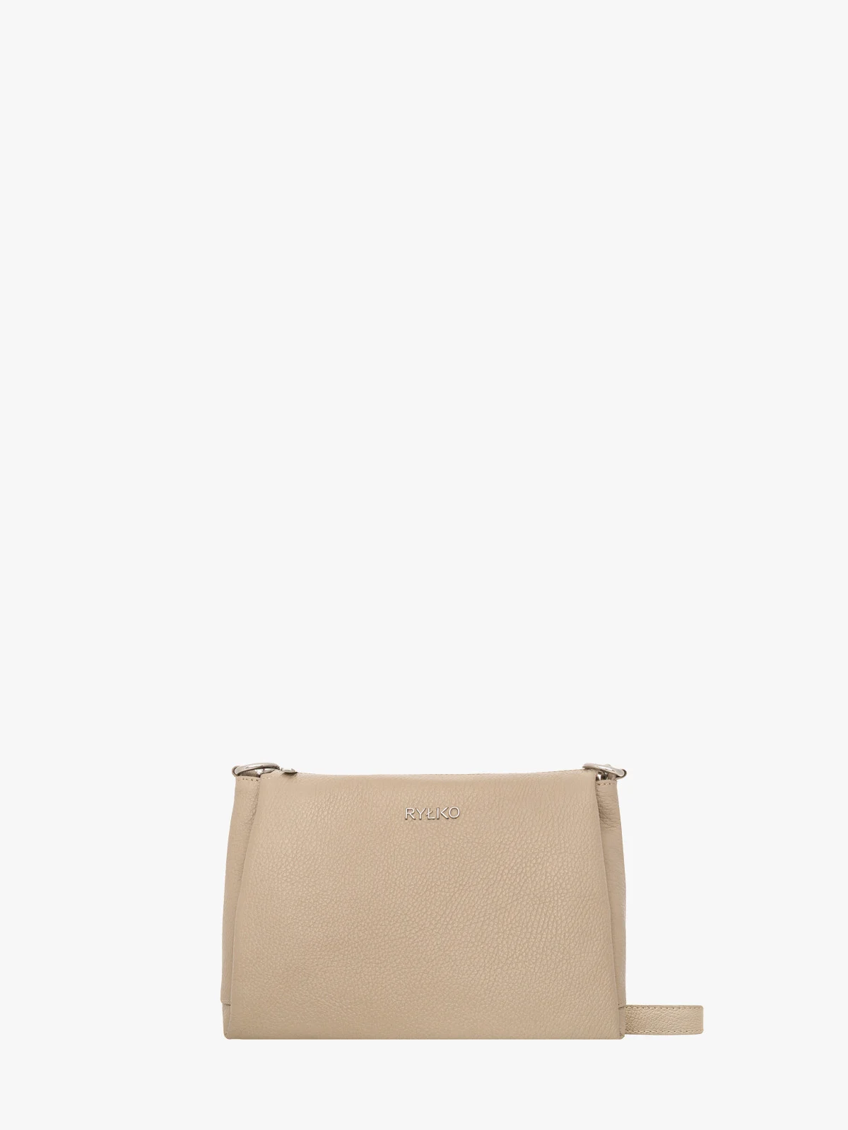 Ciemnobeżowa torebka z regulowanym paskiem