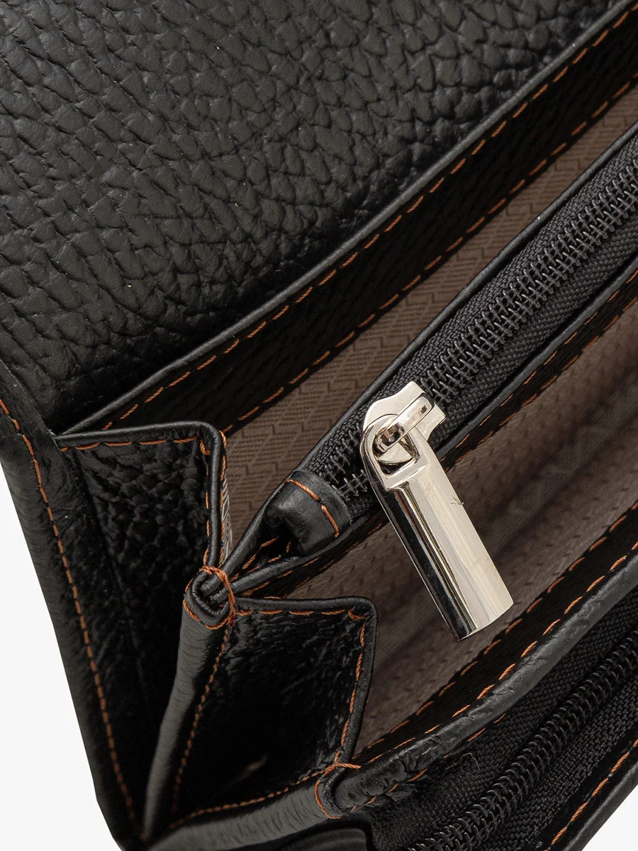 Czarny portfel damski