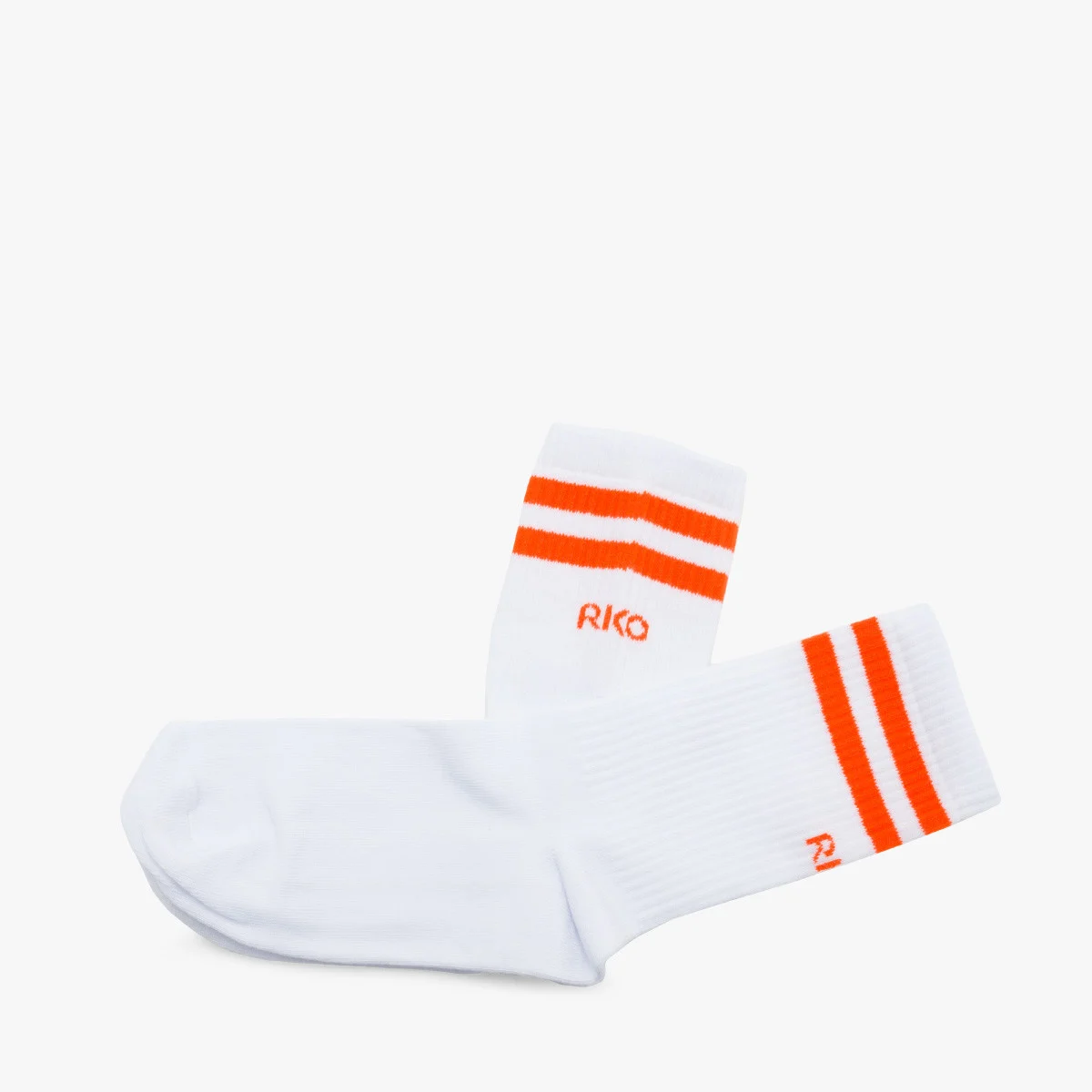 Białe skarpetki damskie z paskami