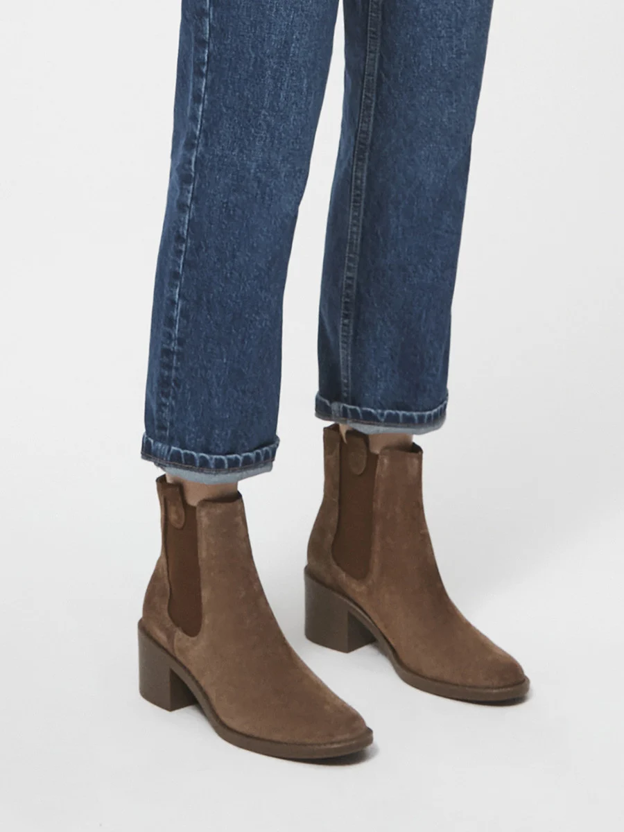 Brązowe sztyblety damskie