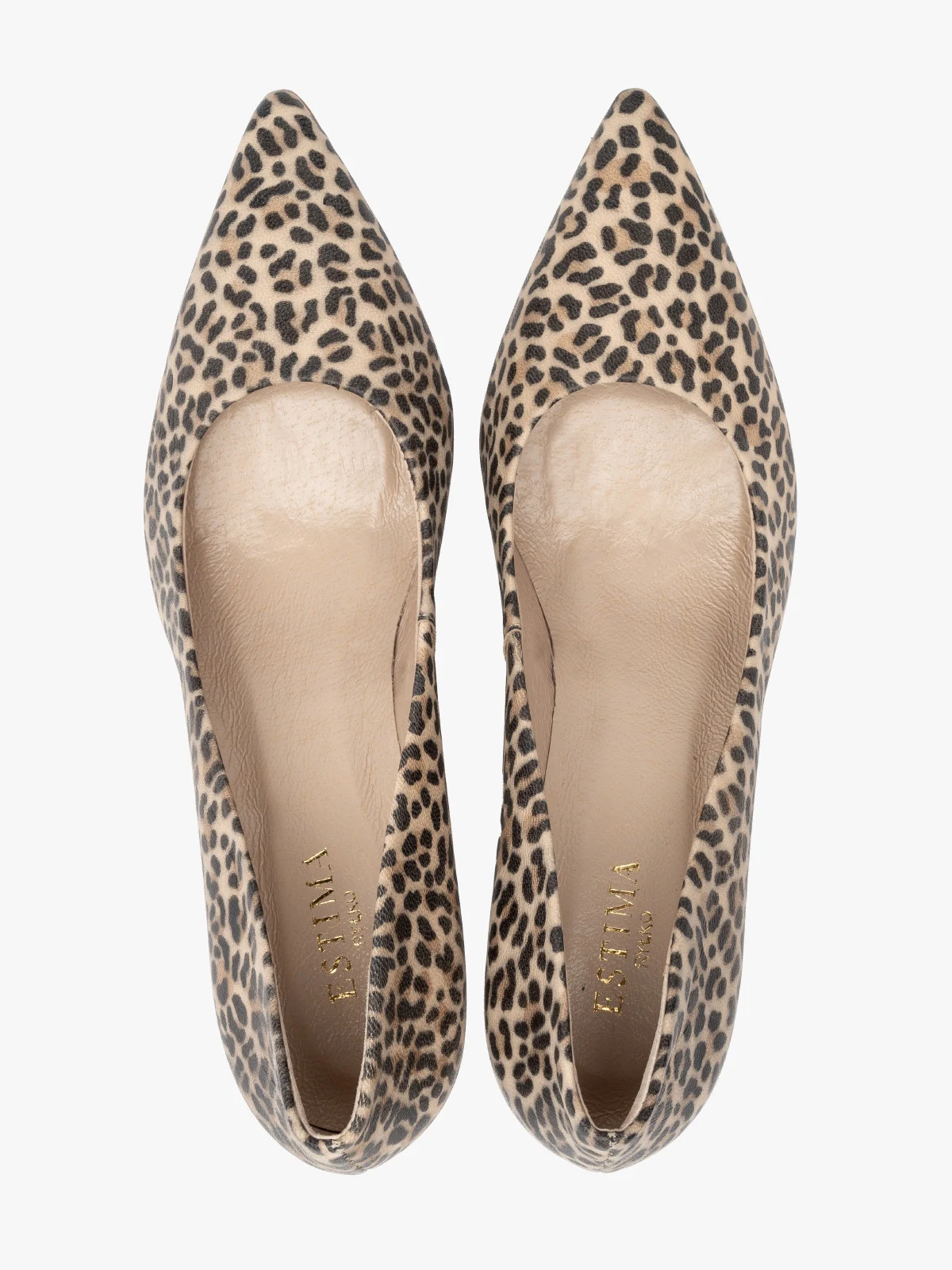 Czółenka damskie w panterkę