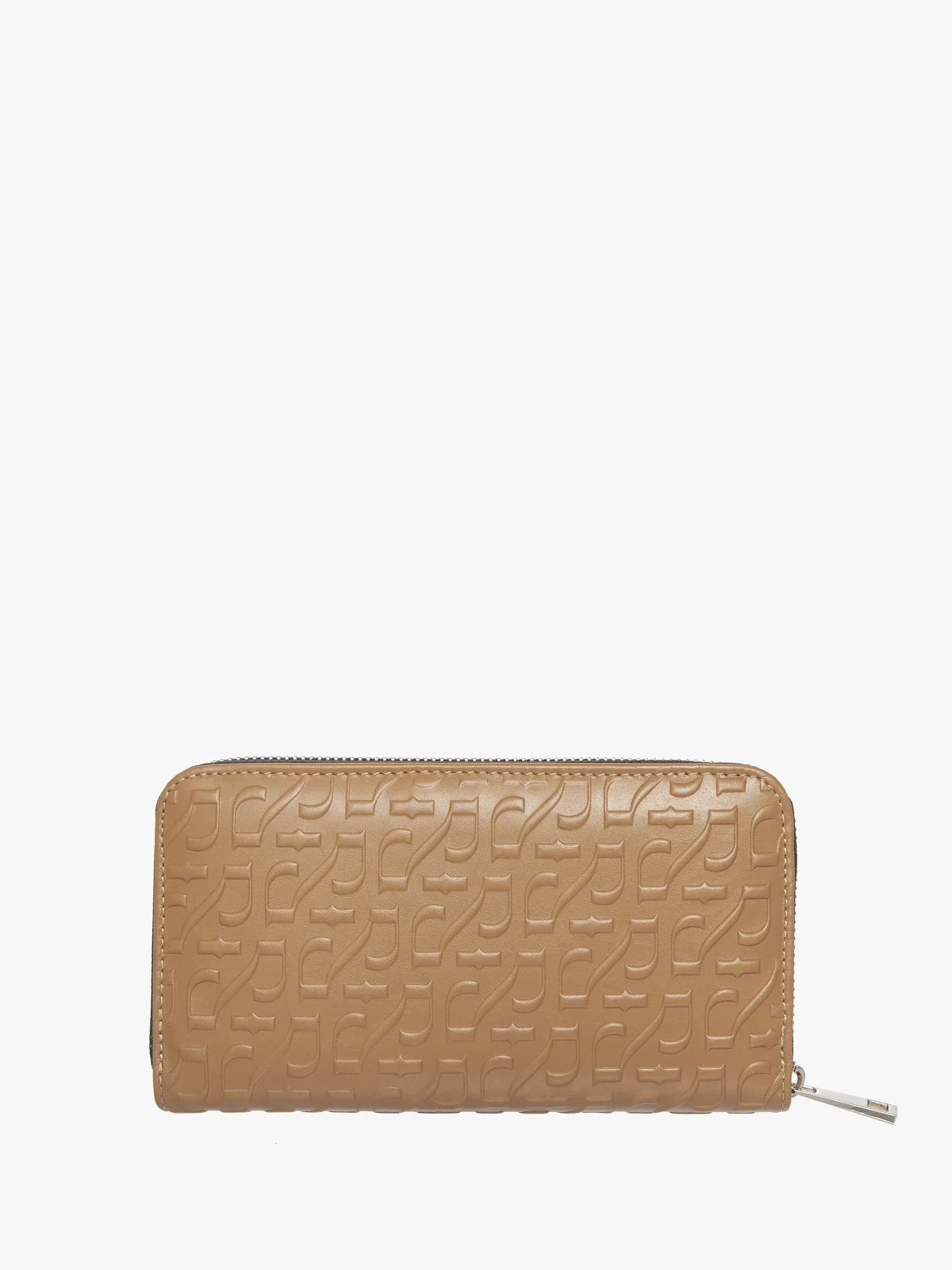 Beżowy portfel damski w ozdobne wytłoczenia