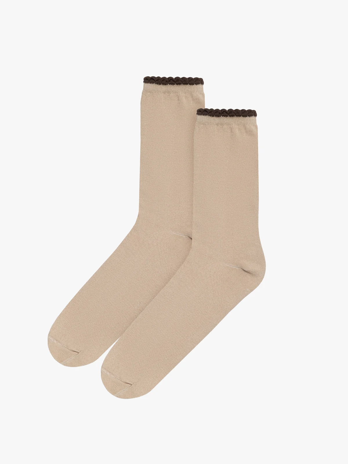 Beżowe skarpety damskie bawełniane