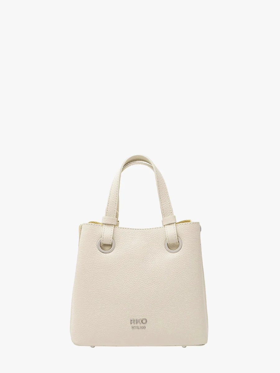 Kremowa torebka damska z dwoma paskami