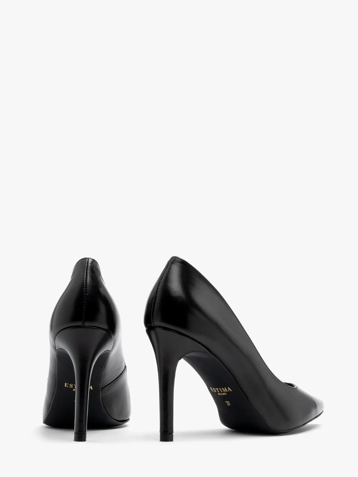 Czarne czółenka na wysokiej szpilce