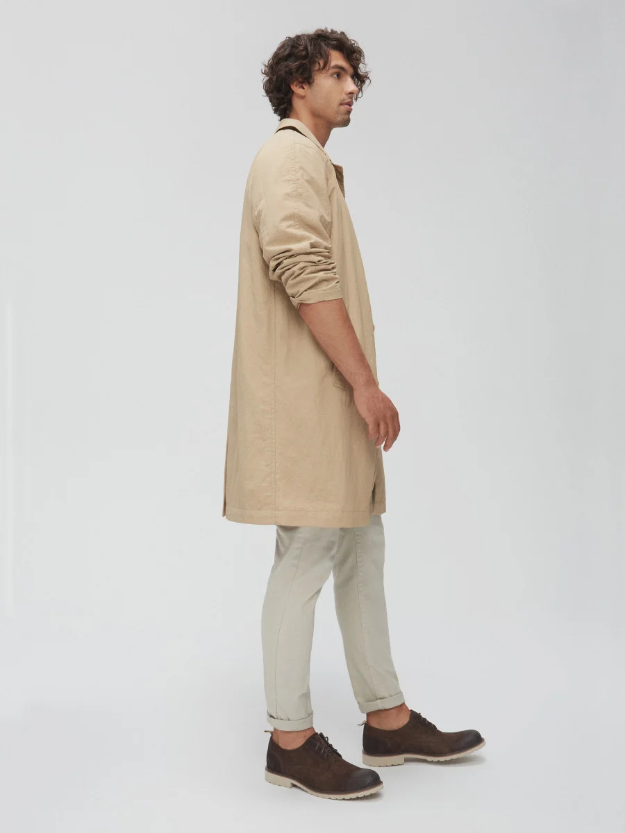 Ciemnobrązowy, welurowy półbut męski