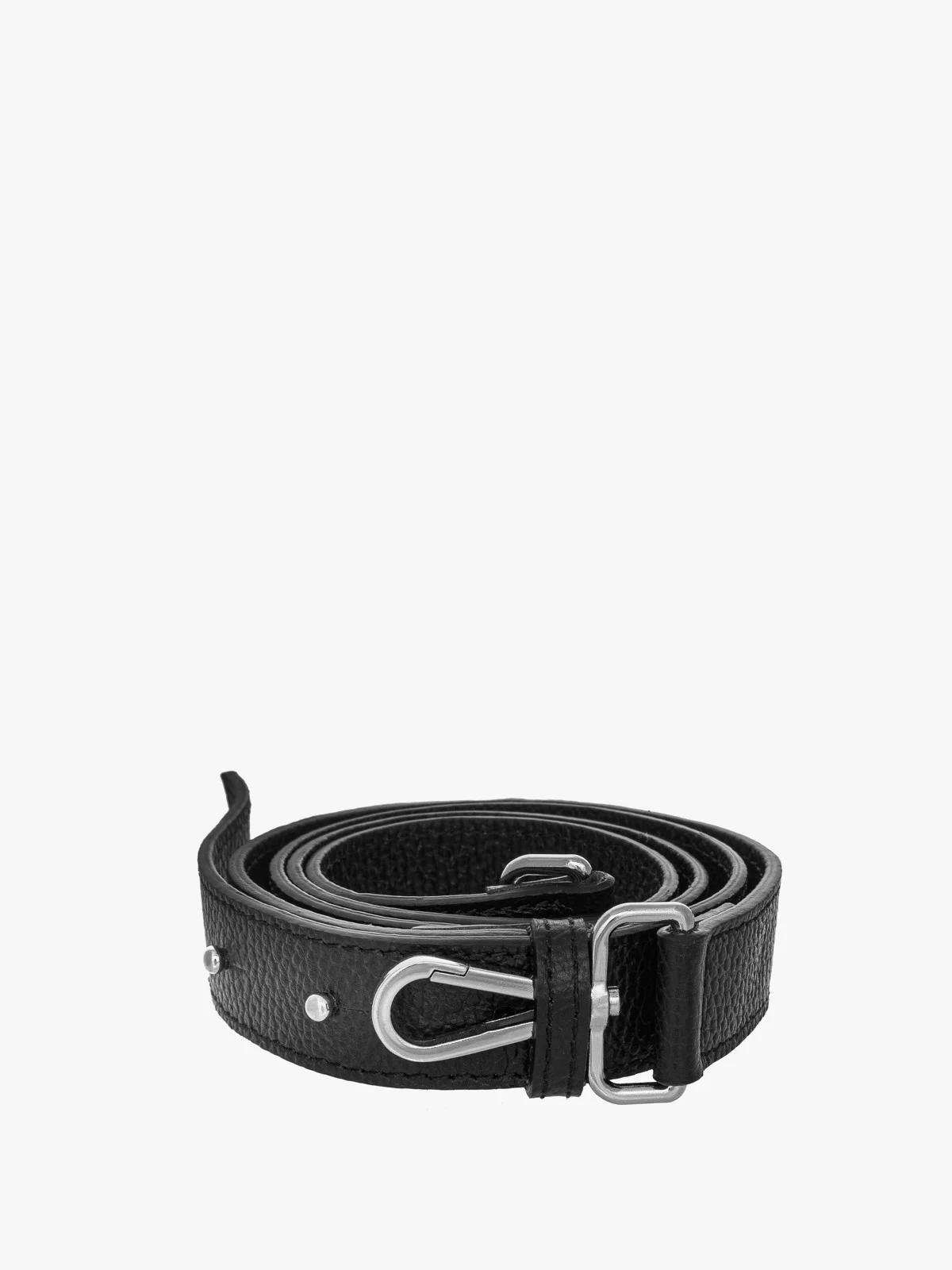 Czarny, skórzany pasek do torebki