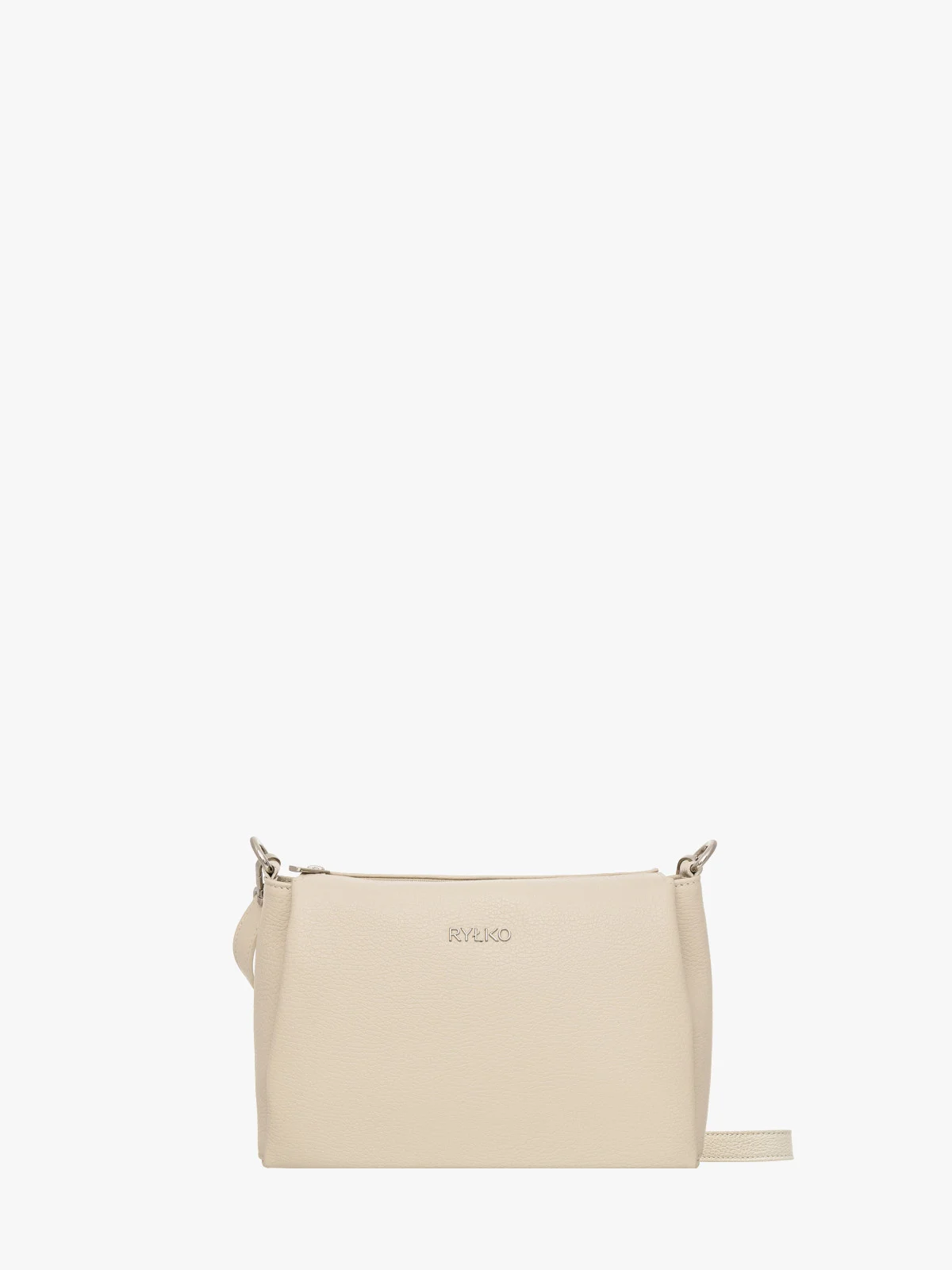 Kremowa torebka z regulowanym paskiem