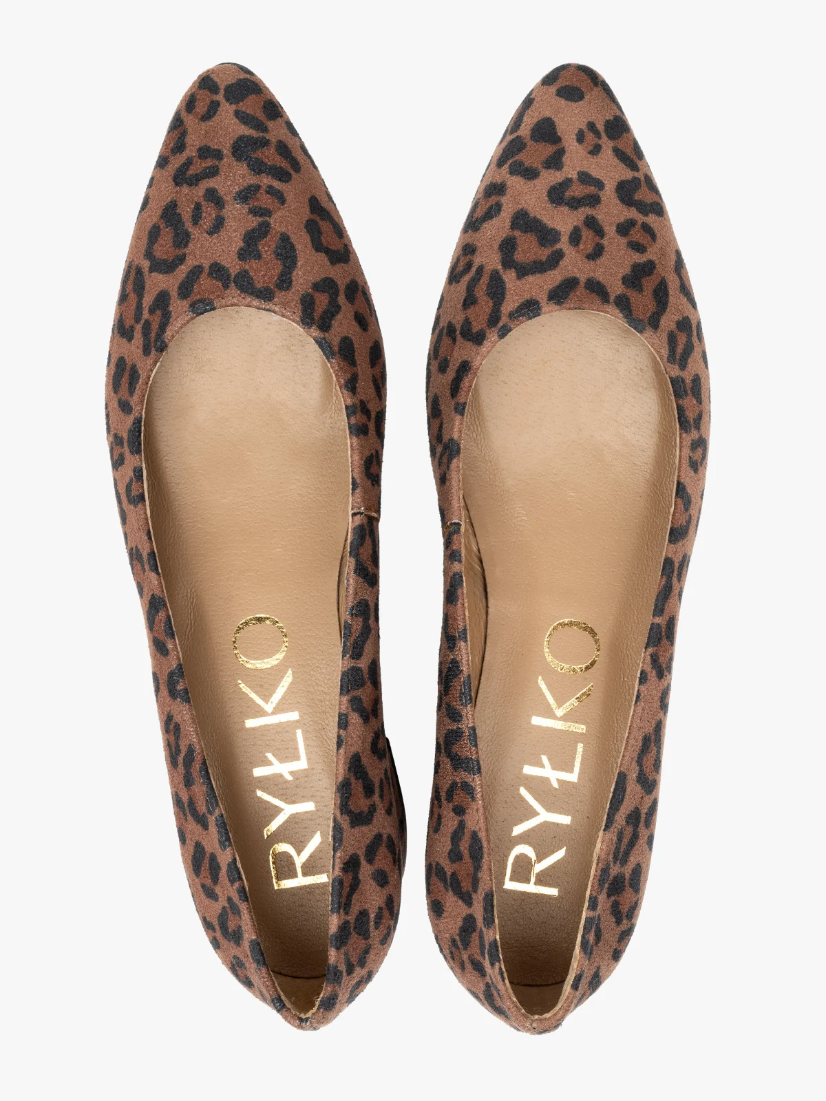 Niskie czółenka damskie w panterkę