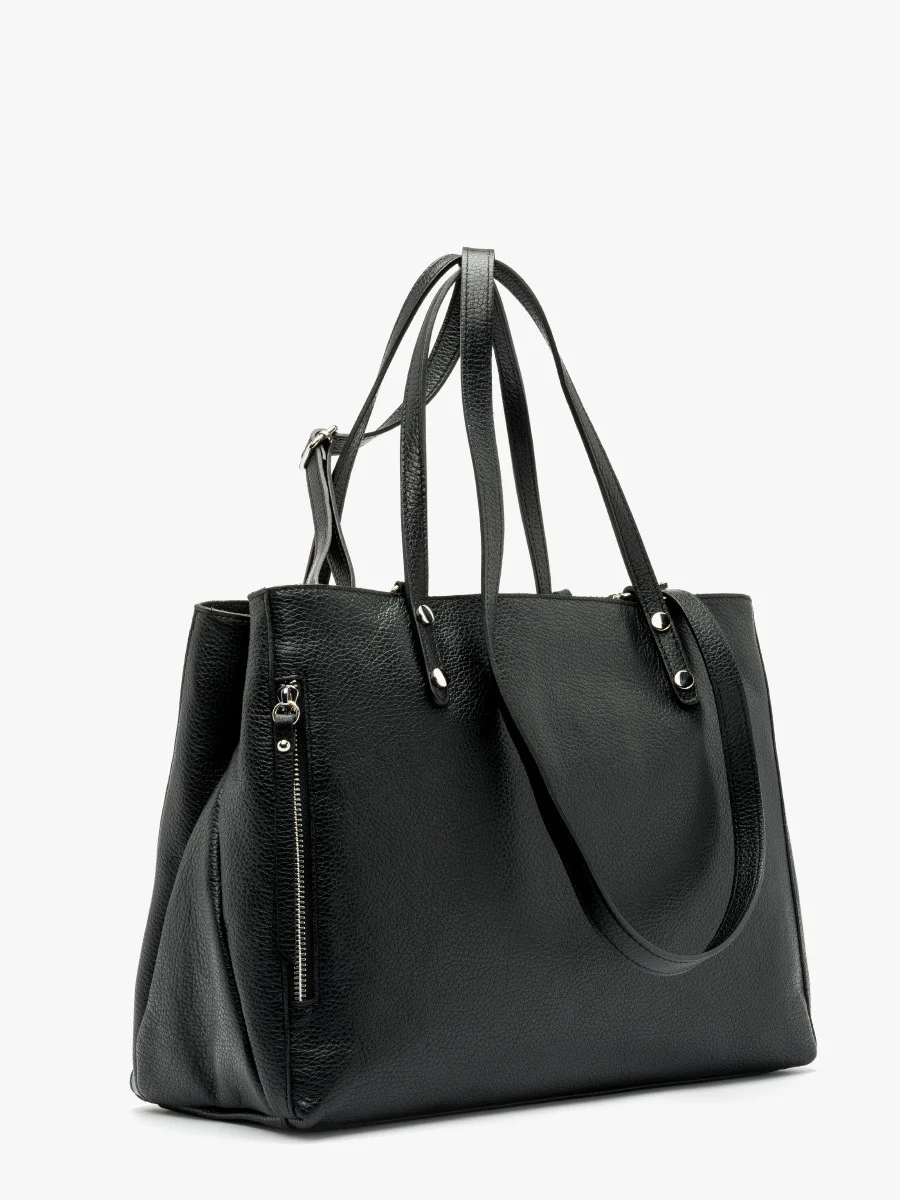 Czarna pojemna torebka