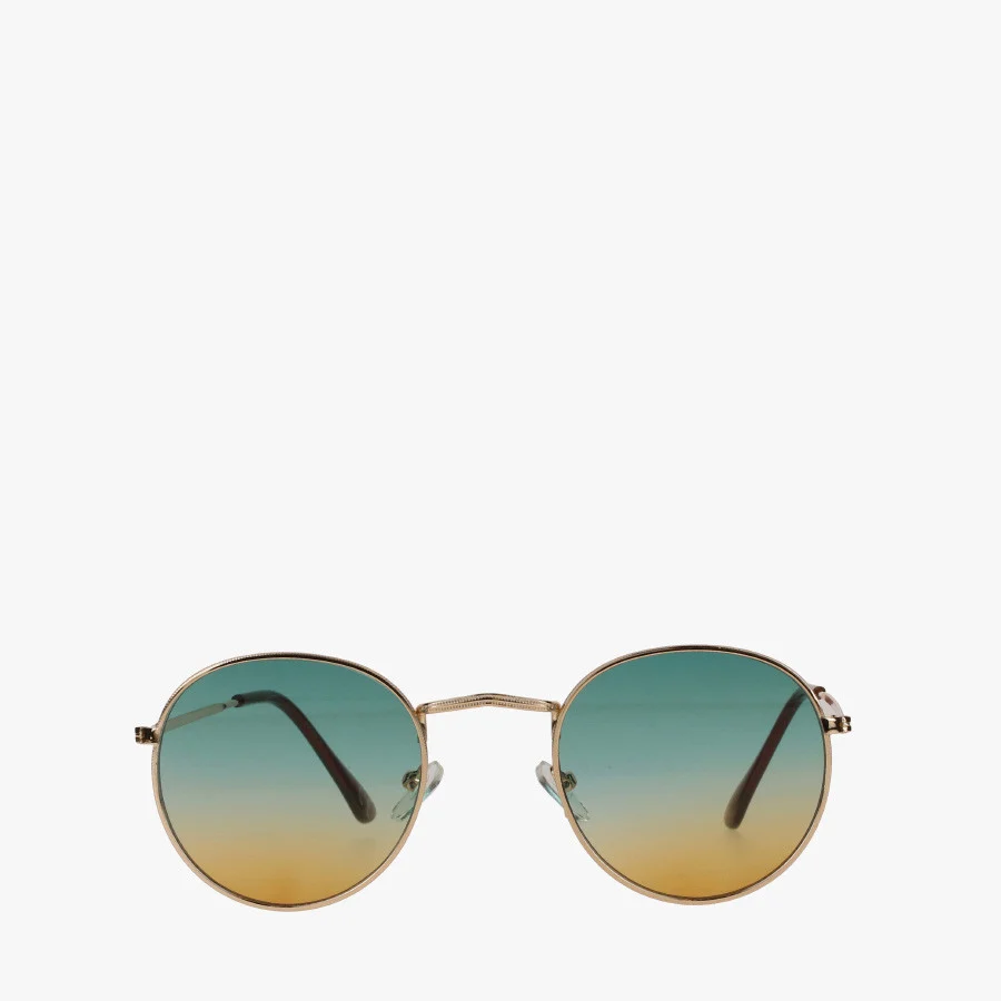Dwukolorowe okulary przeciwsłoneczne w okrągłej oprawie