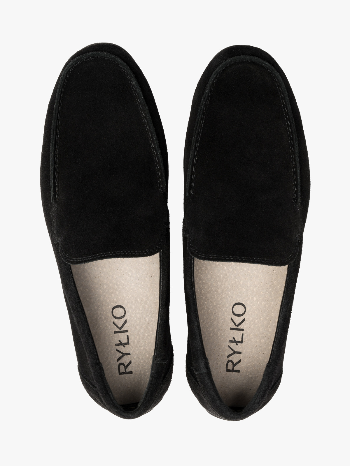 Czarne, klasyczne mokasyny męskie