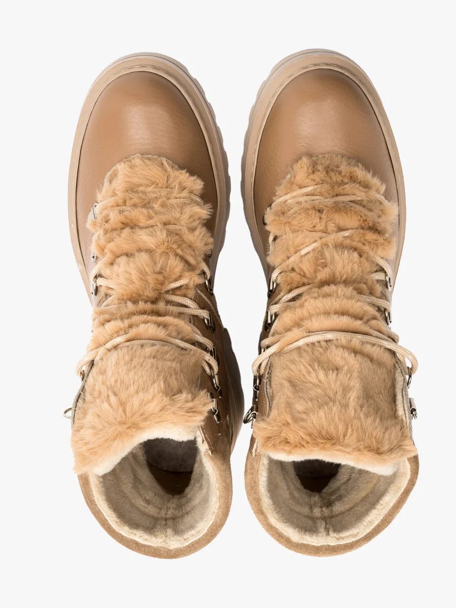 Brązowe ocieplane trzewiki