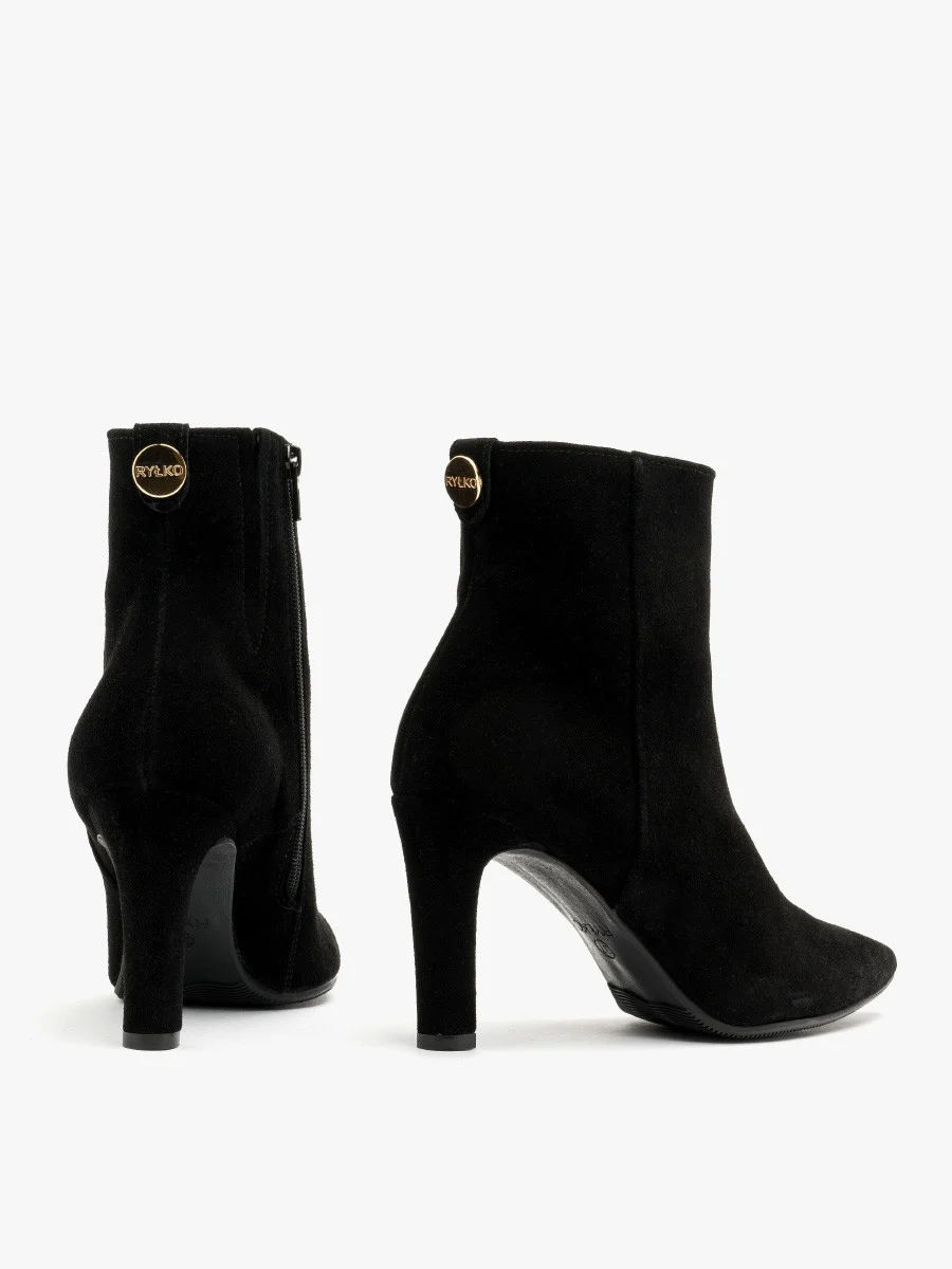 Czarne botki damskie na szpilce