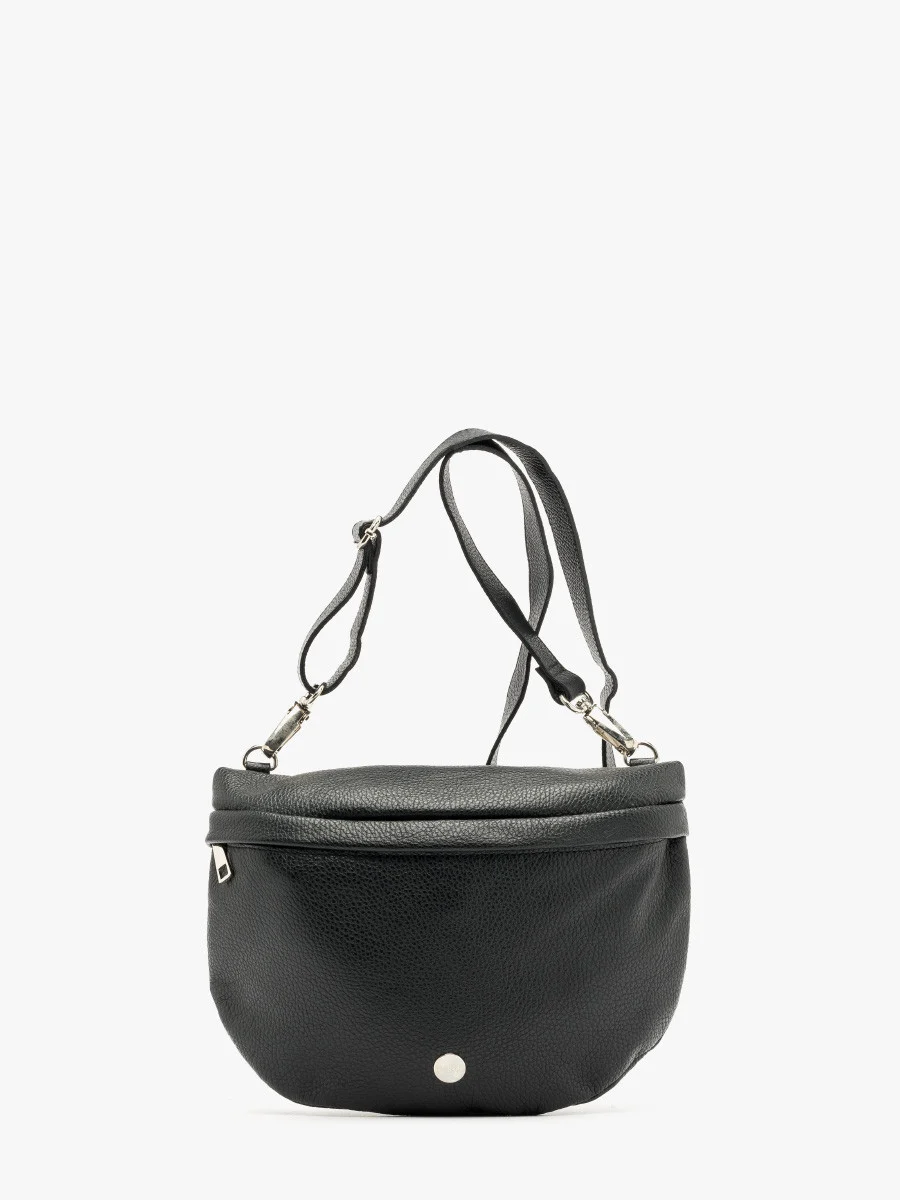 Czarna torebka typu nerka