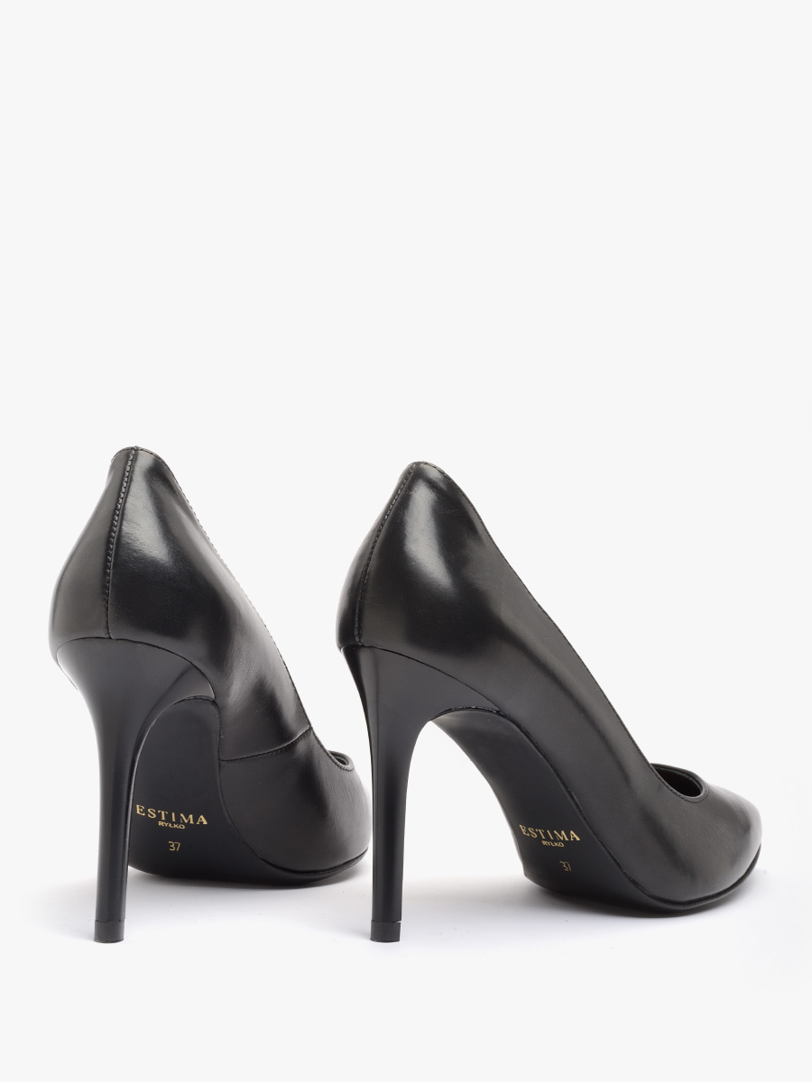 Czarne czółenka na lakierowanej szpilce