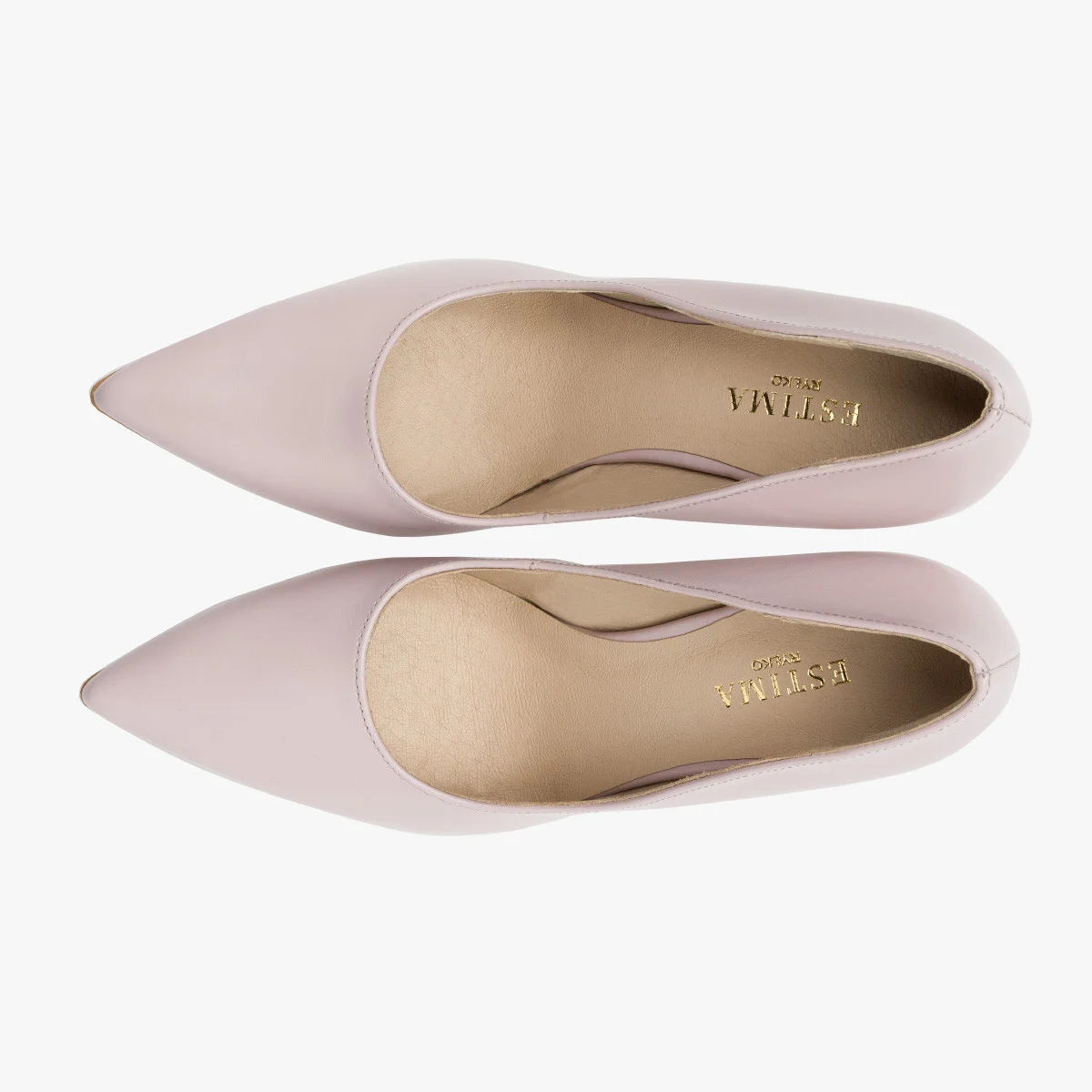 Liliowe czółenka na wysokim obcasie