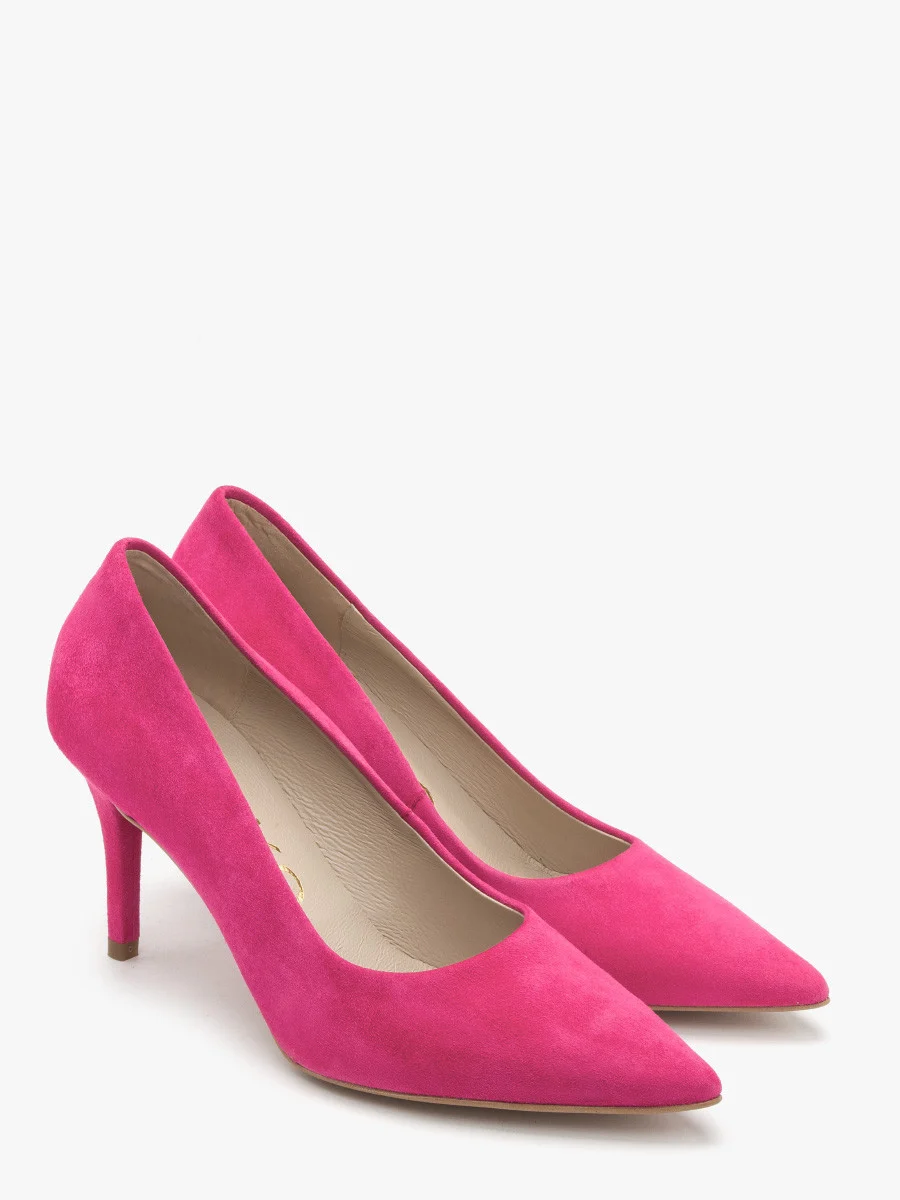 Czółenka w kolorze fuksji na szpilce