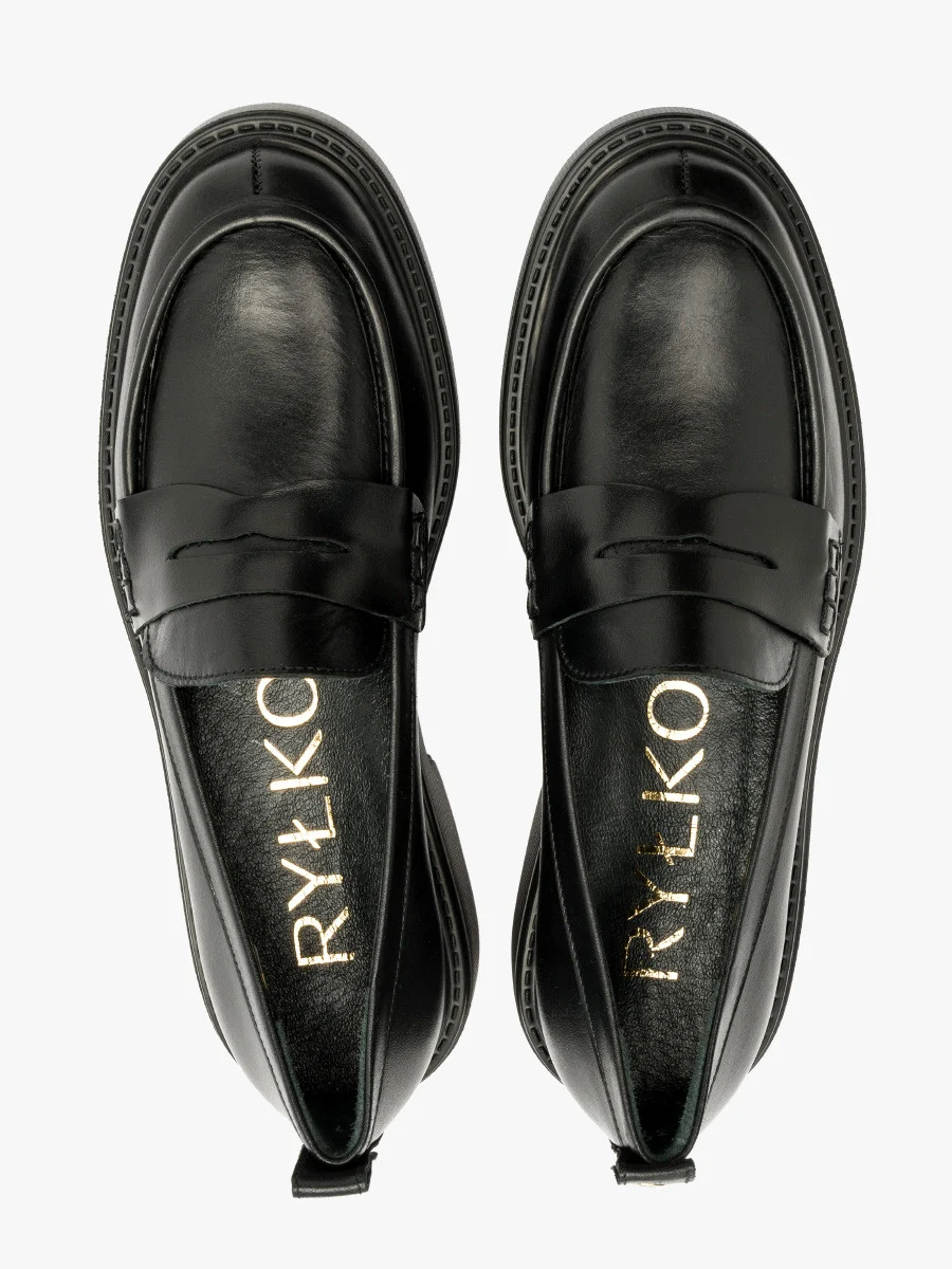 Czarne mokasyny damskie