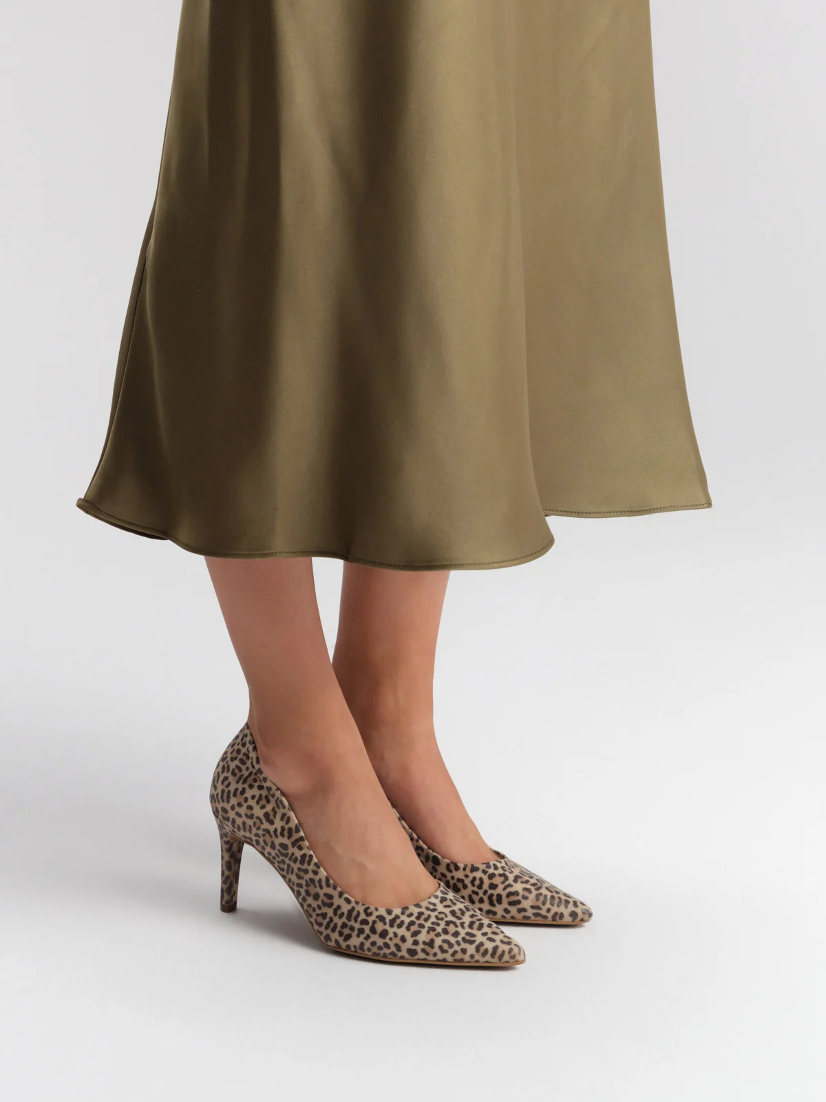 Czółenka damskie w panterkę