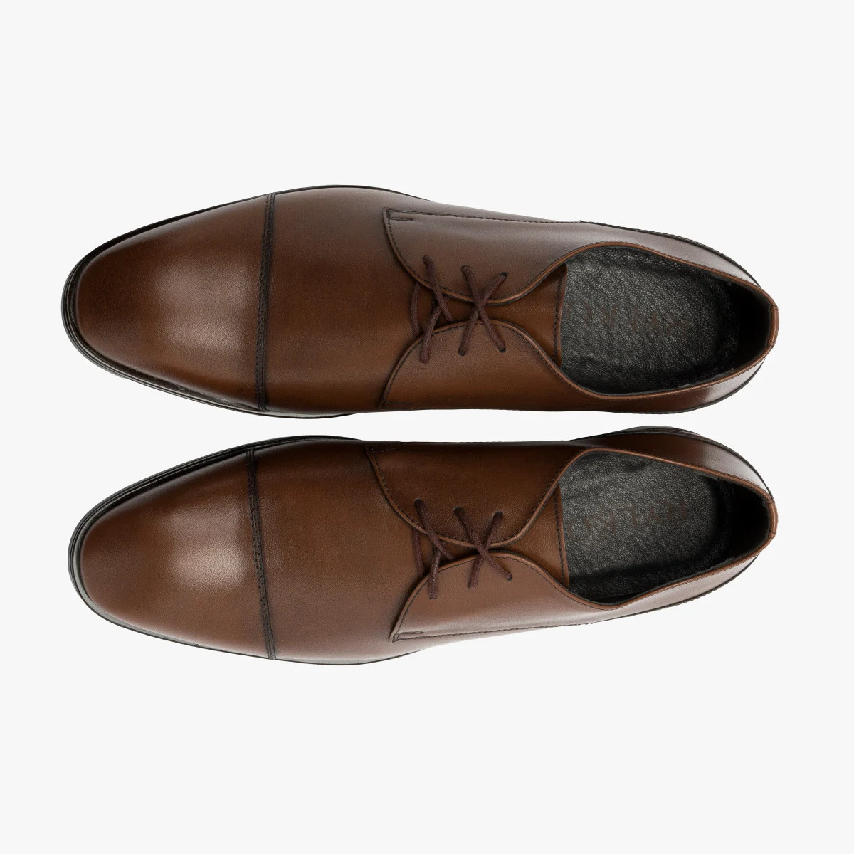 Ciemnobrązowe półbuty sznurowane