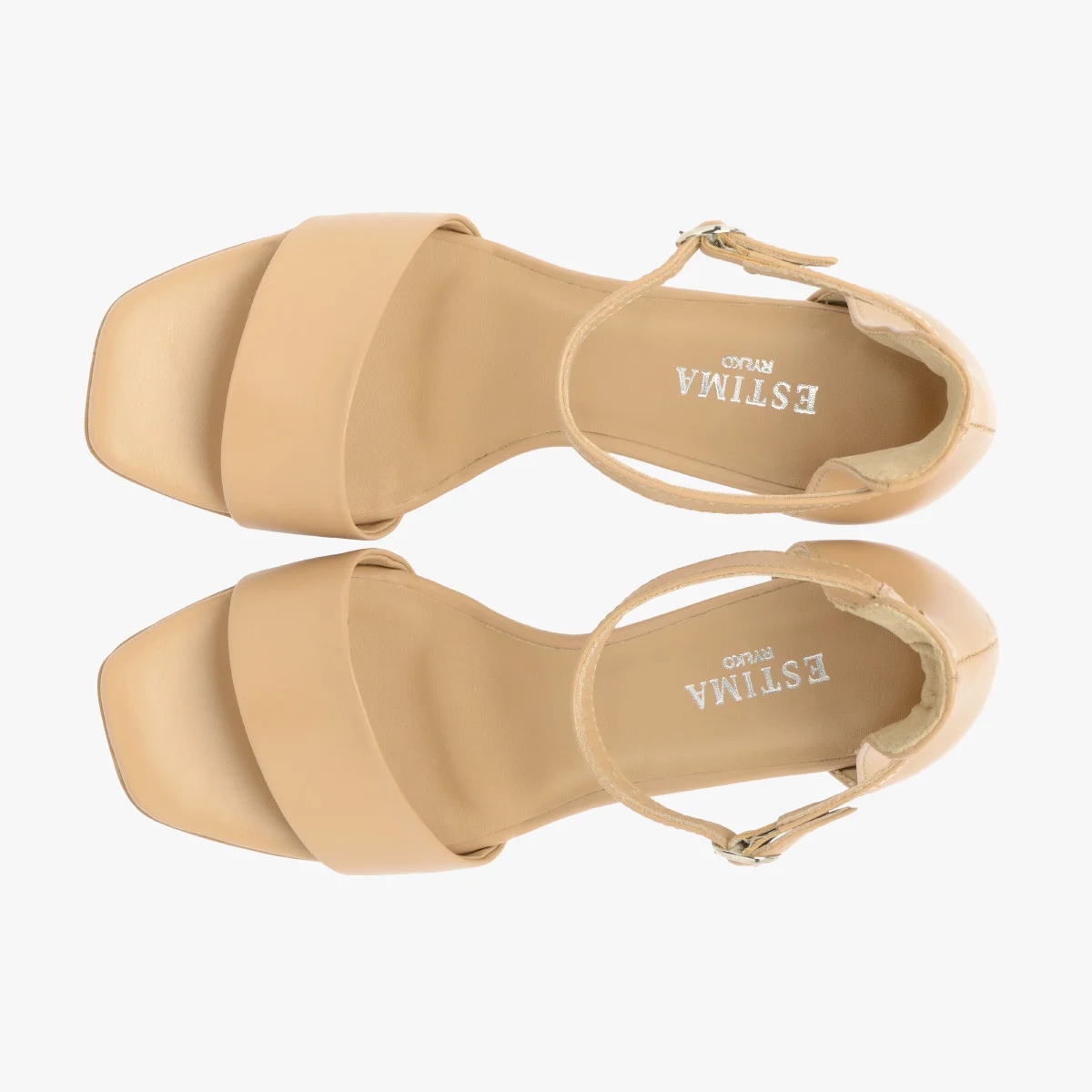 Beżowe sandały na szpilce