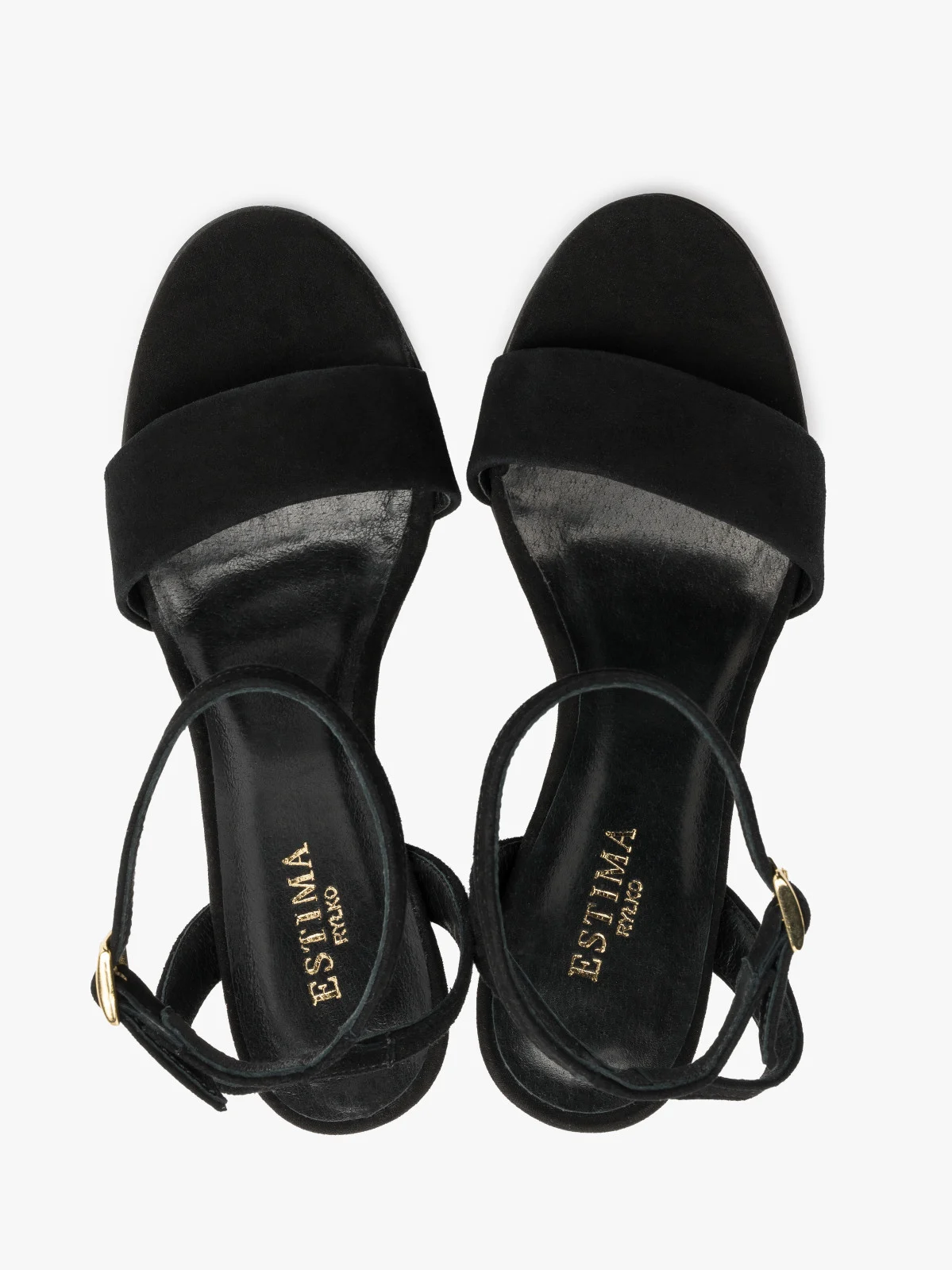 Czarne sandały na wysokiej szpilce