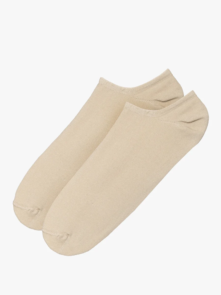 Beżowe, bawełniane stopki damskie