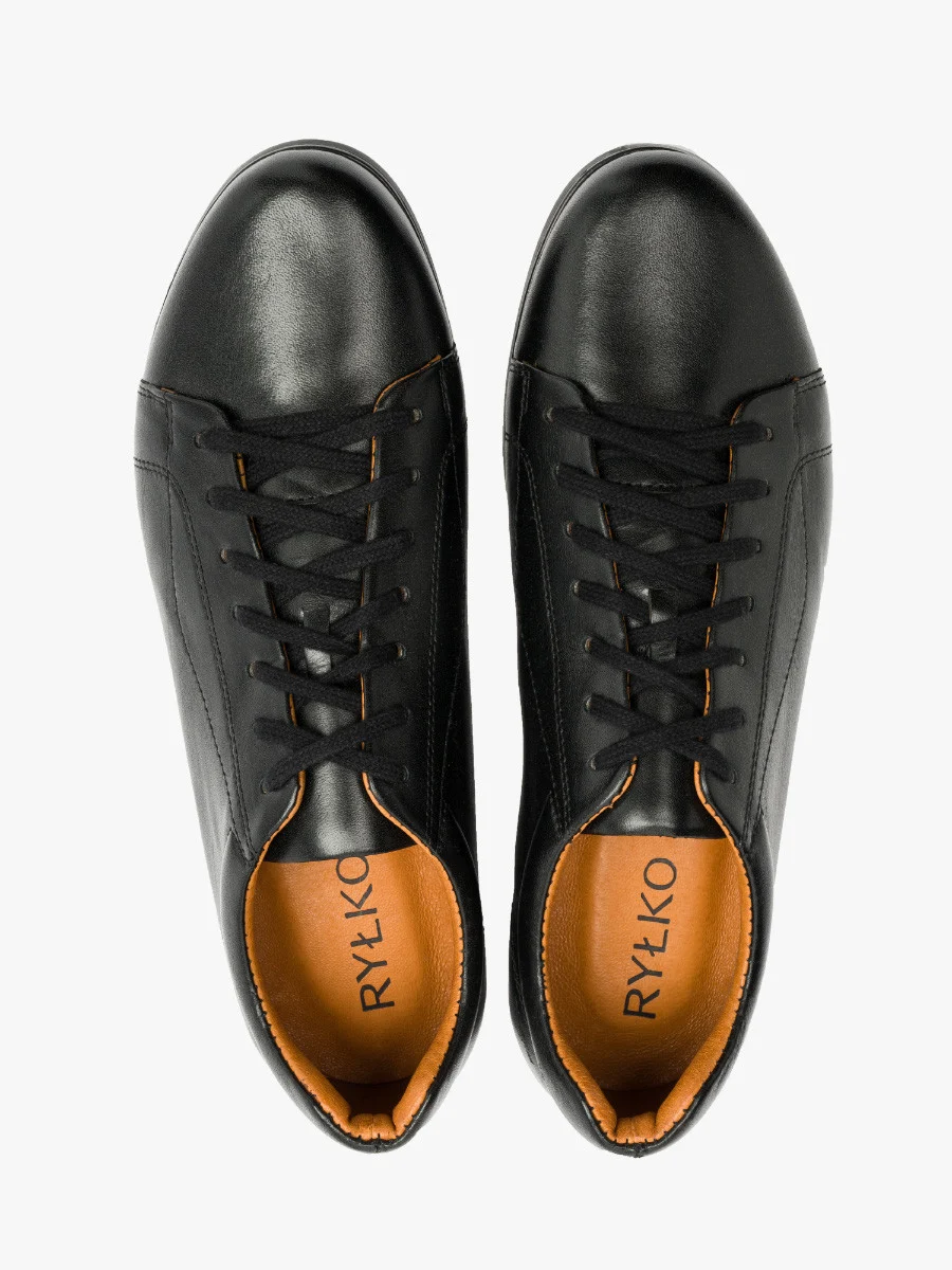 Czarne półbuty męskie