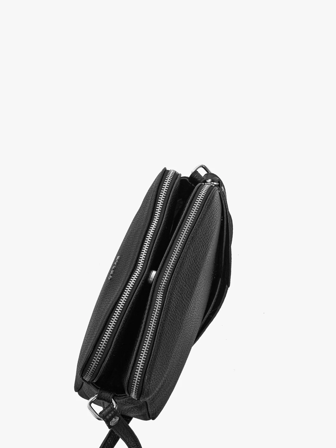 Czarna torebka z regulowanym paskiem