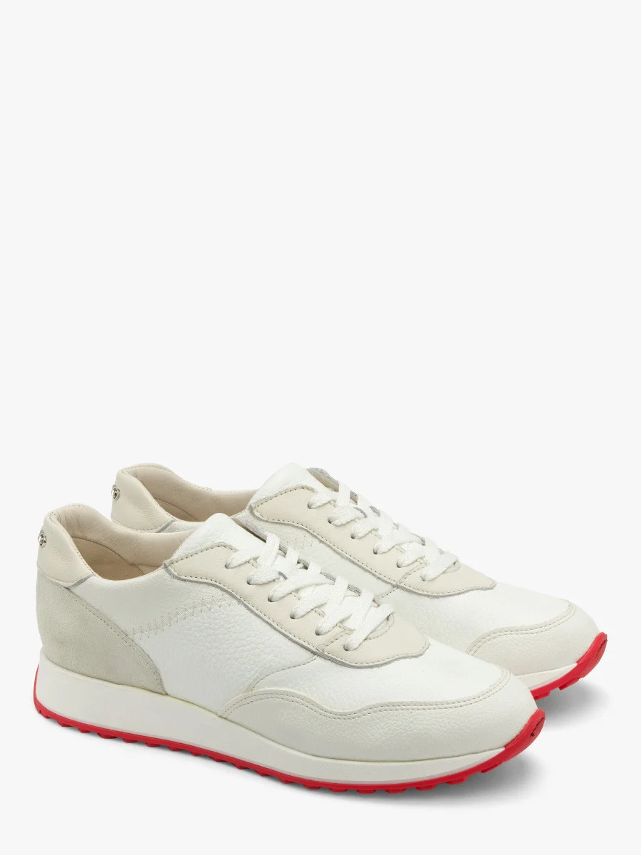 Białe półbuty sportowe na dwukolorowym spodzie