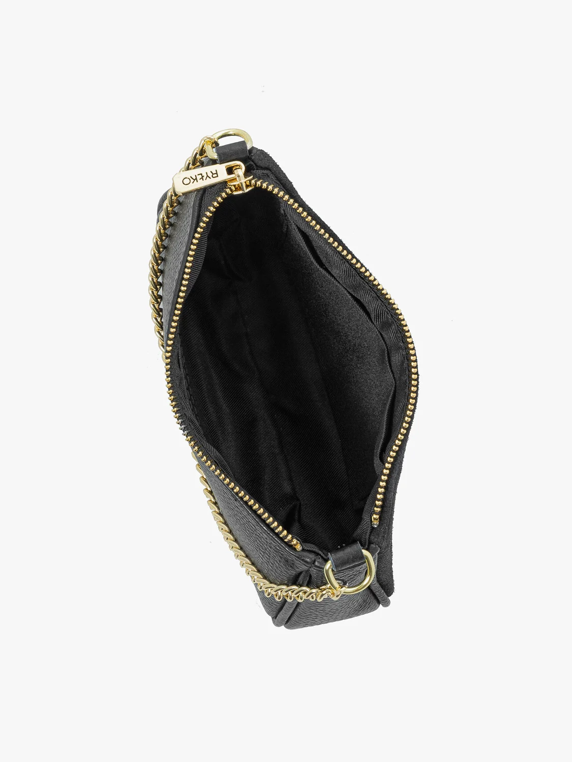 Czarna torebka ze złotym łańcuszkiem