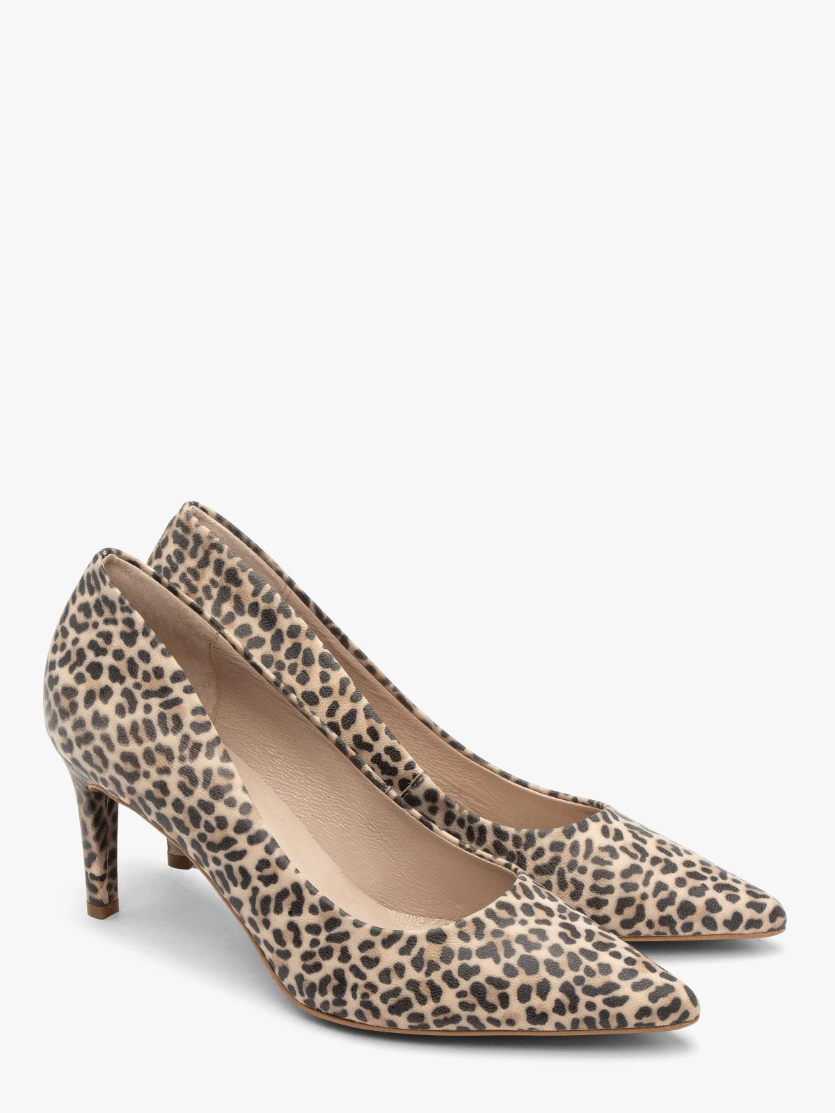 Czółenka damskie w panterkę